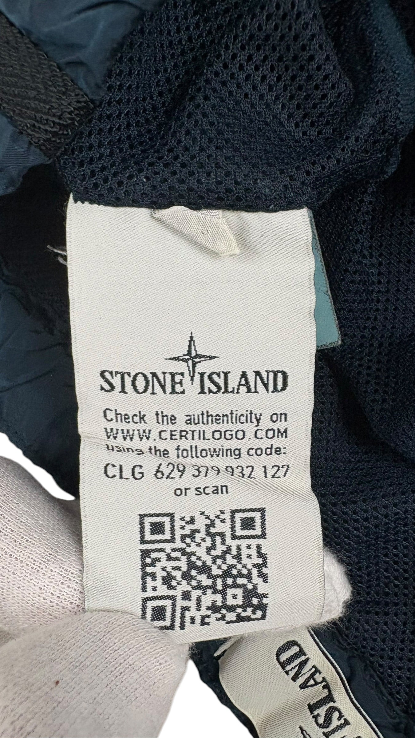 Short Stone Island bleu pétrole taille M - Vue côté