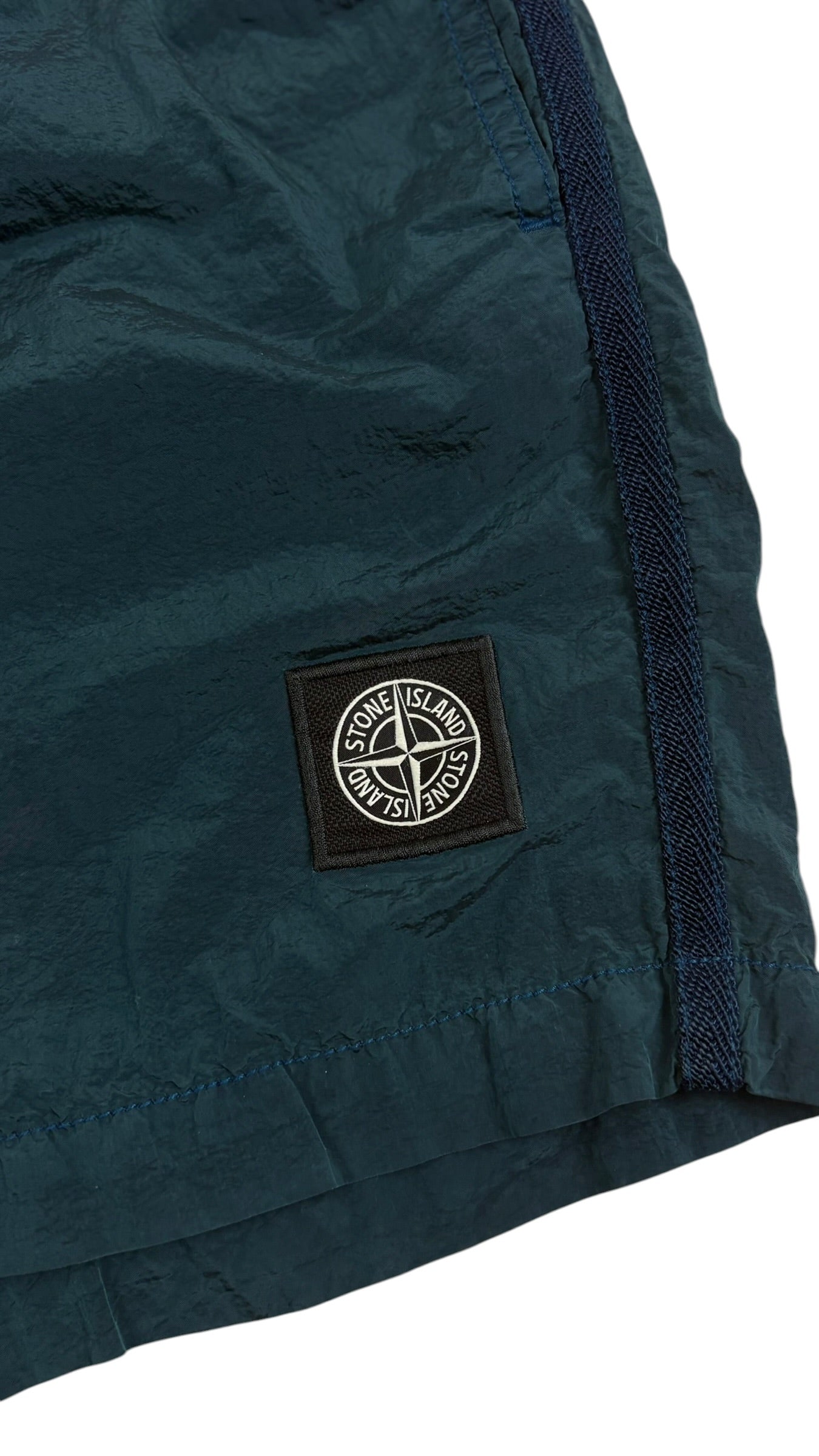 Short Stone Island bleu pétrole taille S - Détail