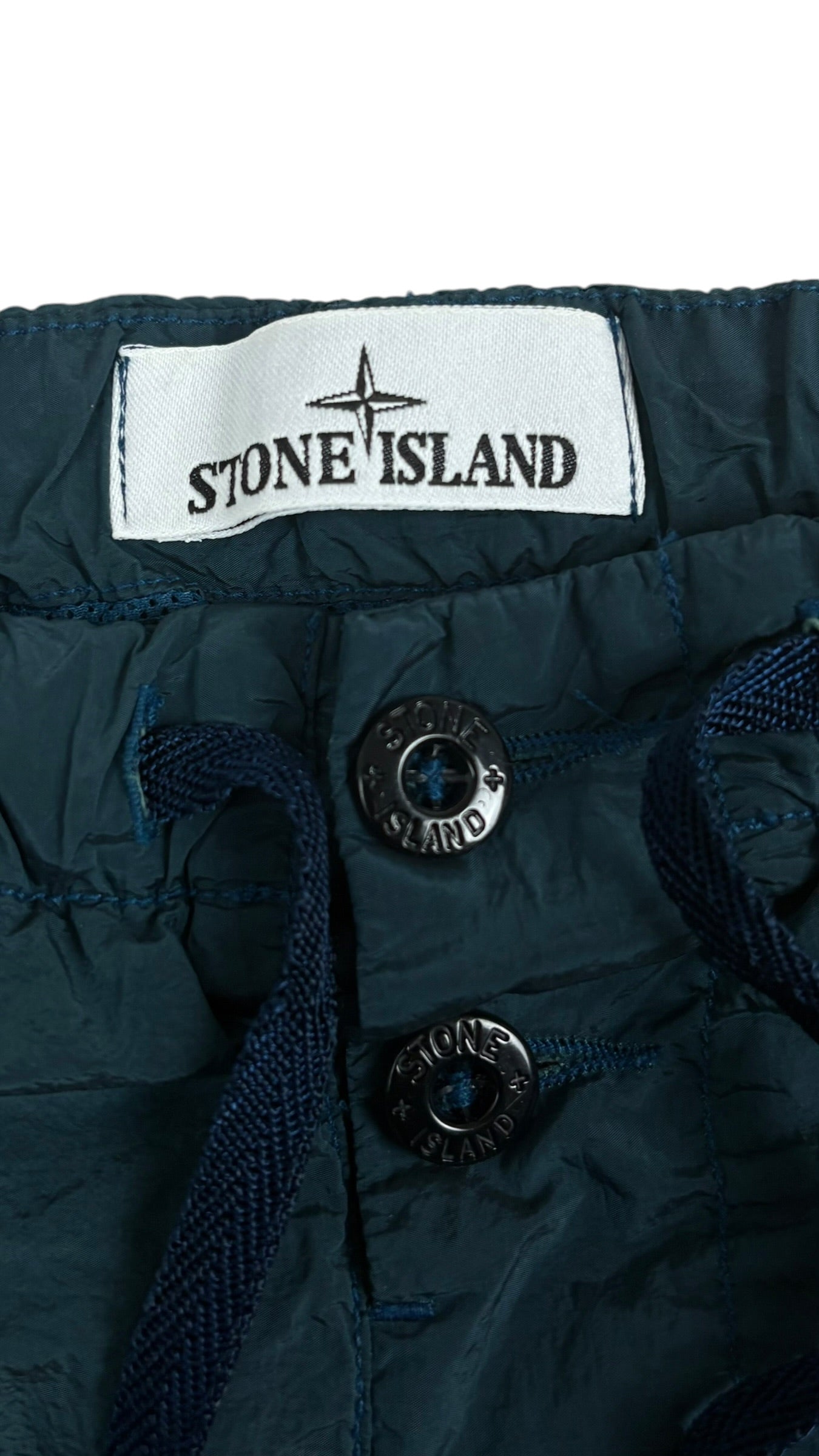 Short Stone Island bleu pétrole taille S - Logo et étiquette