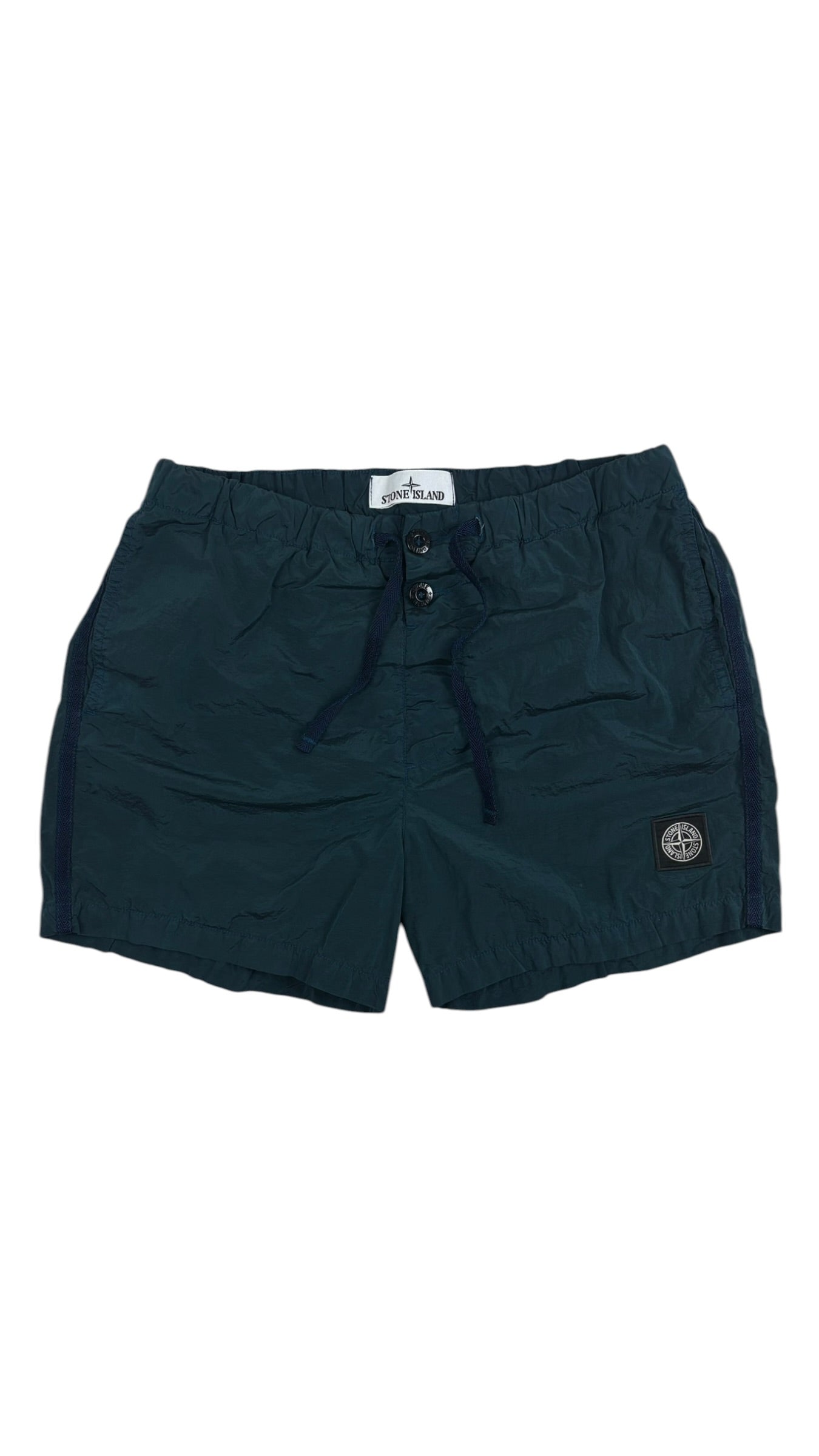 Short Stone Island bleu pétrole taille S - Vue de face