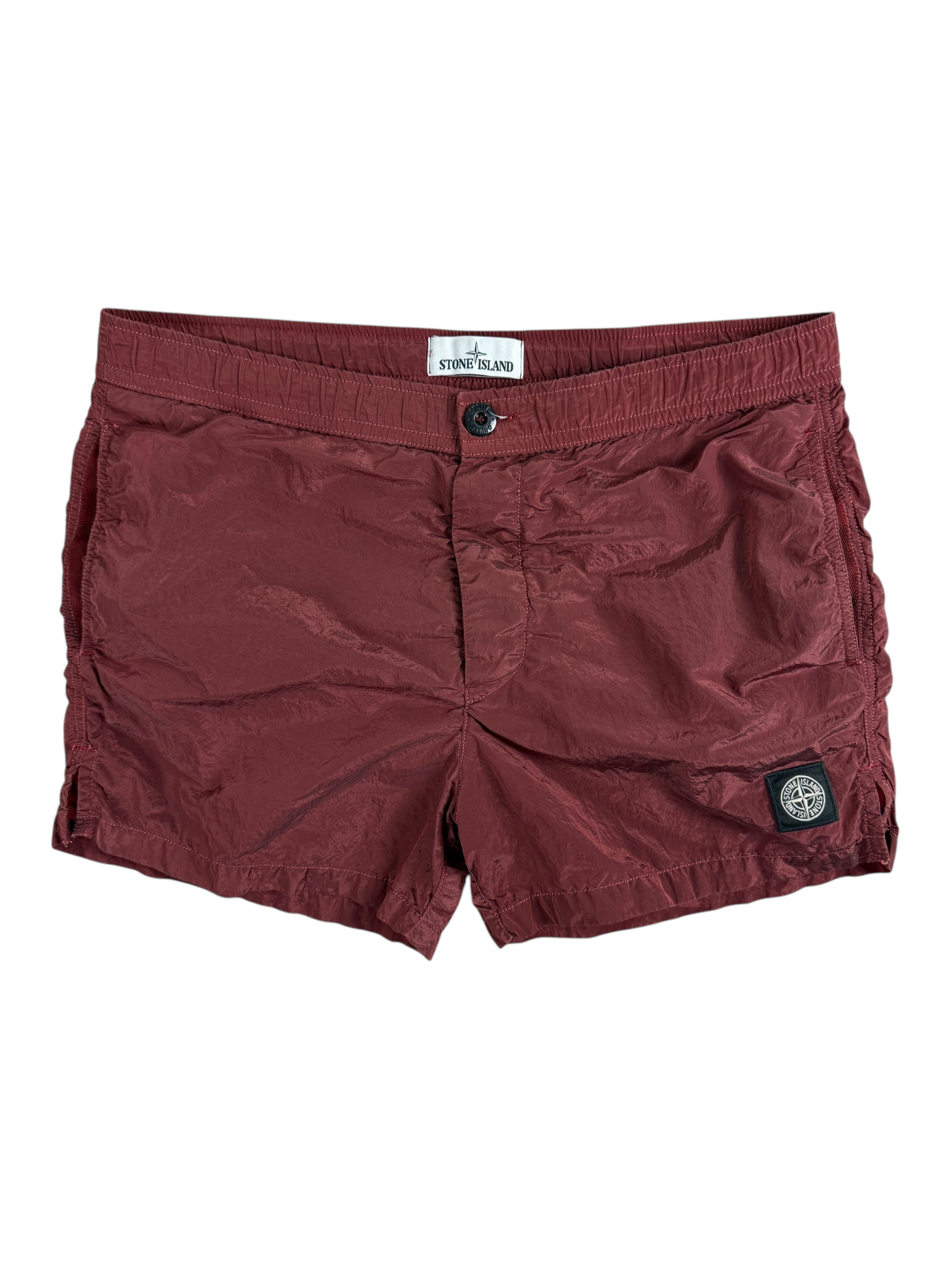 Short Stone Island bordeaux taille M - Vue de face