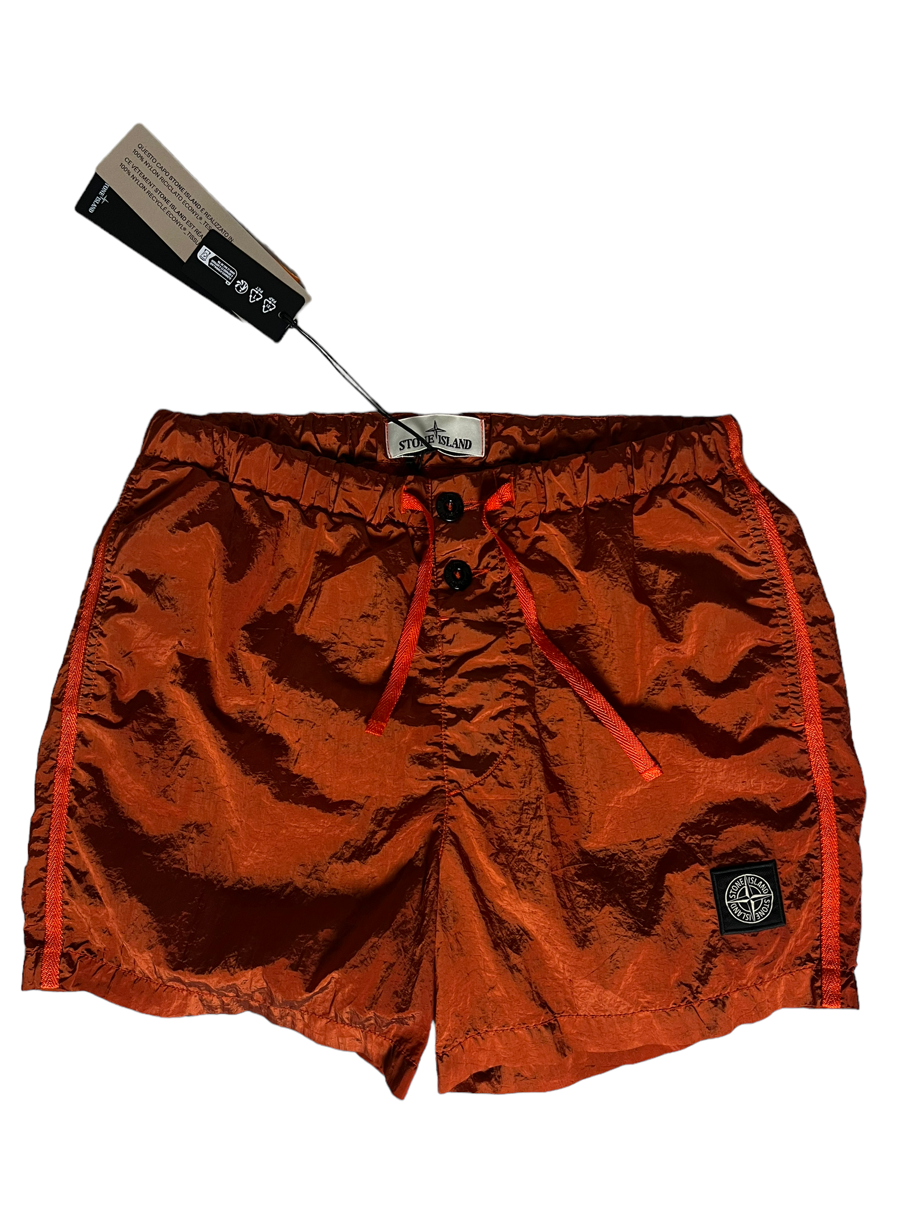 Short Stone Island orange taille S - Vue de face