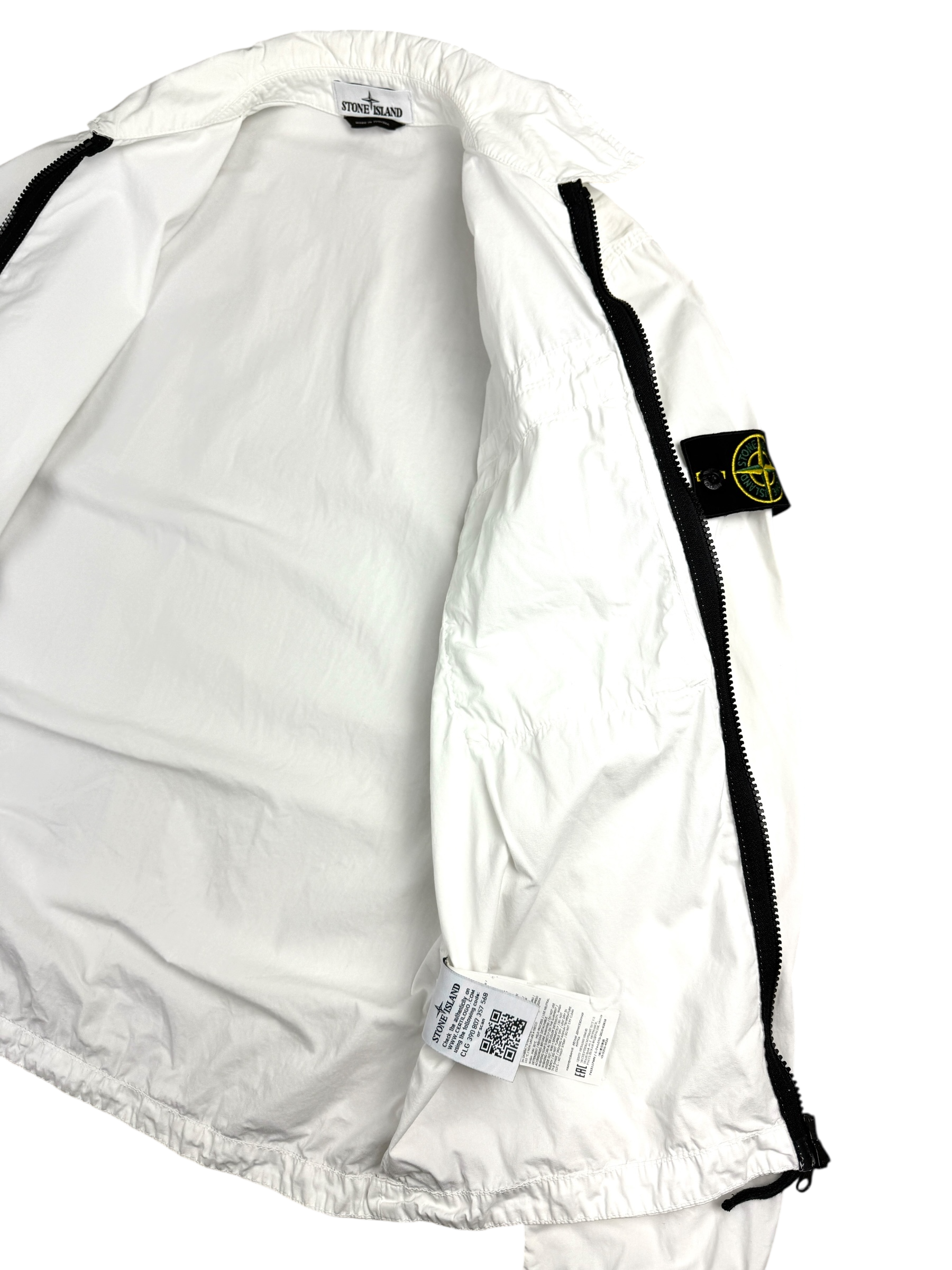 Surchemise Stone Island blanc taille M - Détail