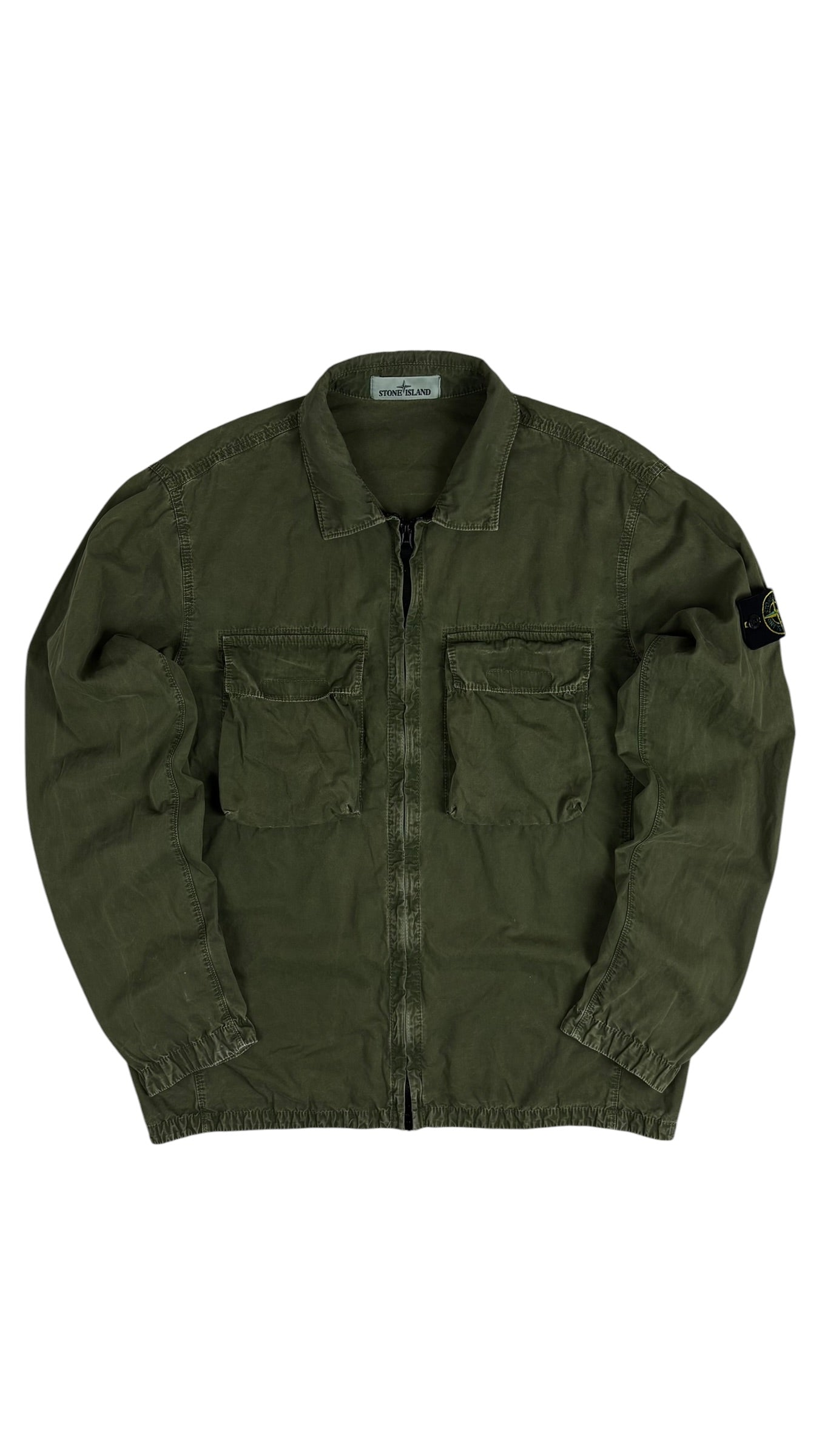 Surchemise Stone Island kaki taille L - Vue de face