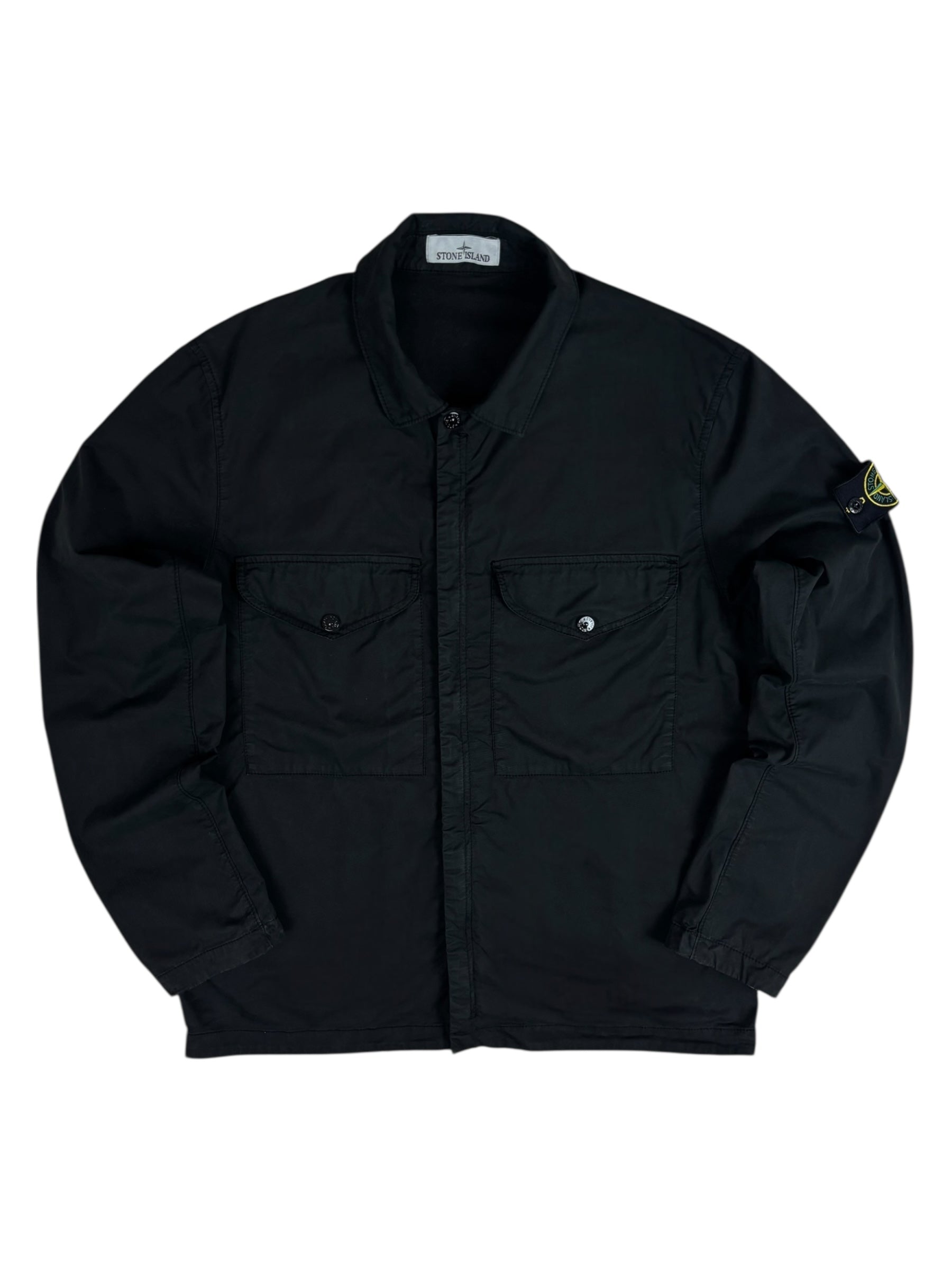 Surchemise Stone Island noir taille L - Vue de face