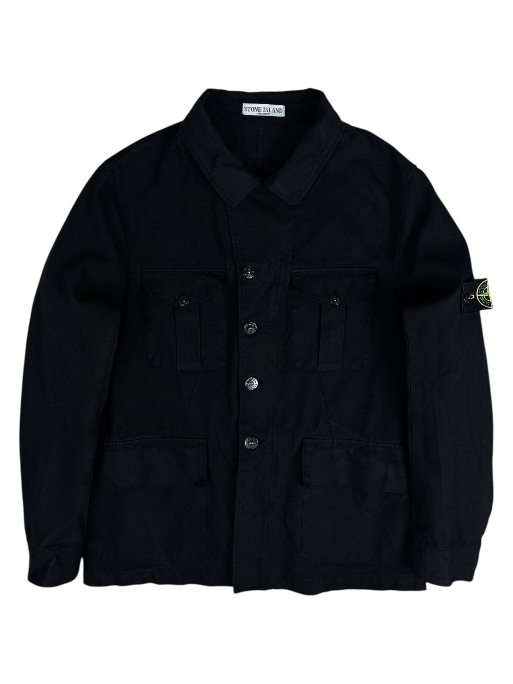 Surchemise Stone Island noir taille L - Vue de face