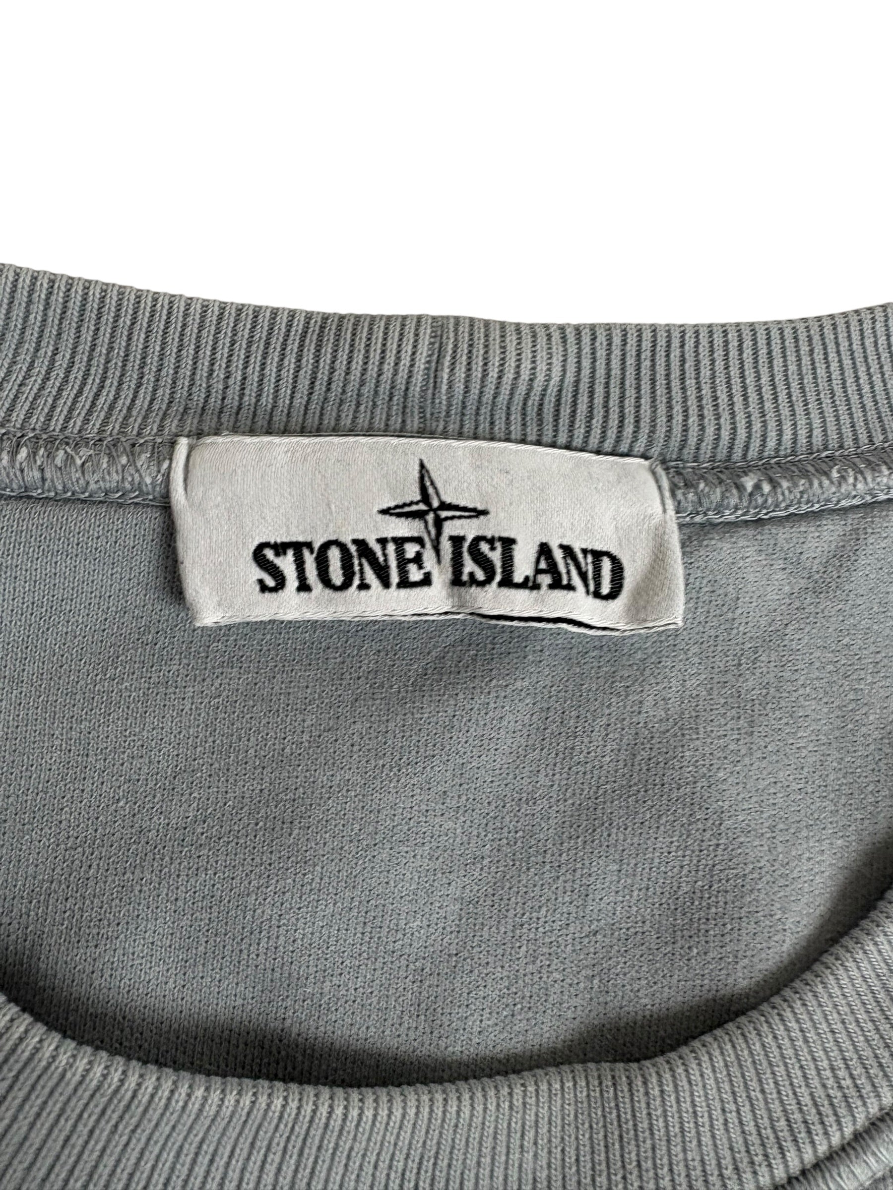 Sweat Stone Island bleu taille M - Détail