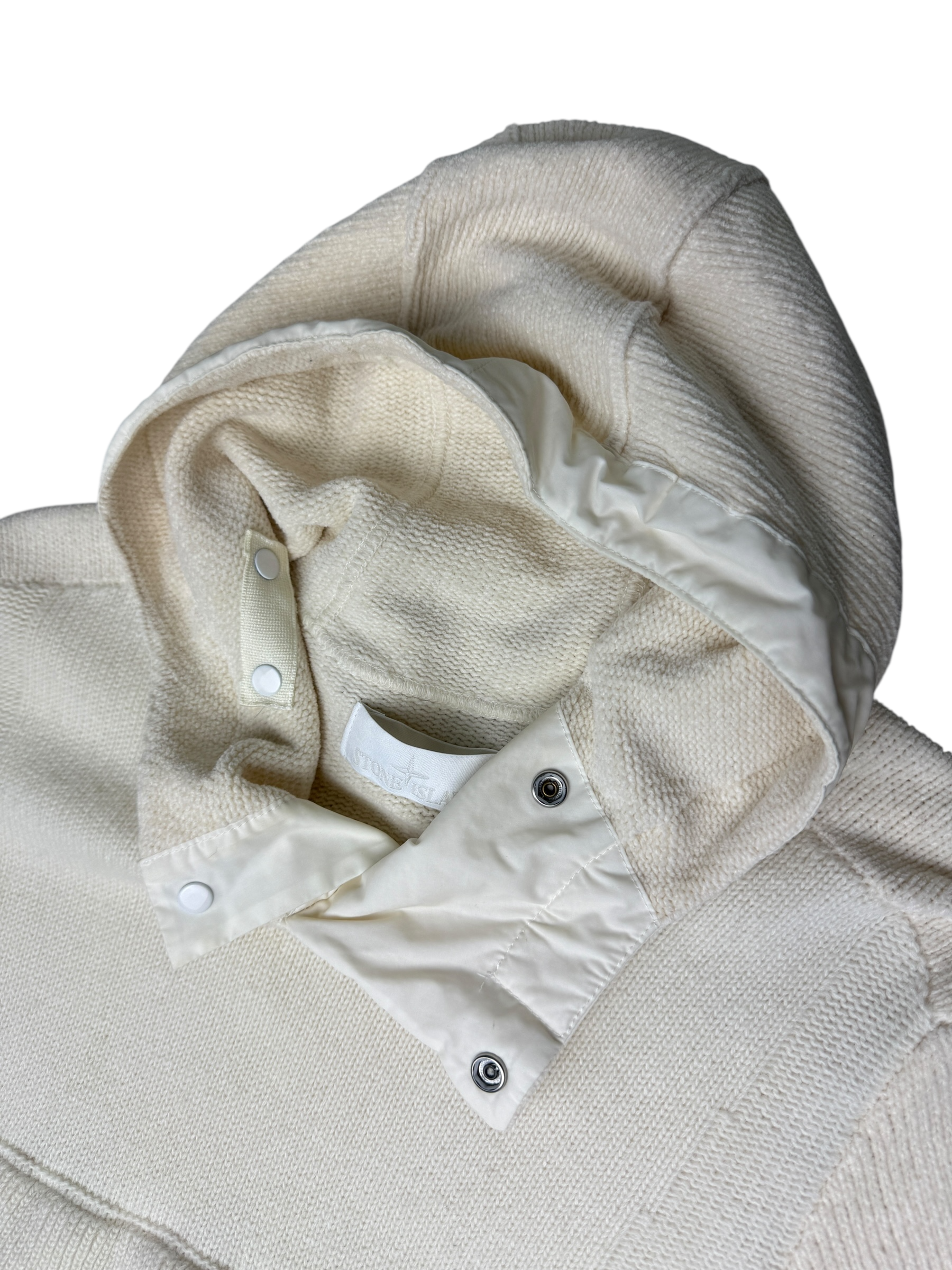 Sweat Stone Island crème taille L - Détail