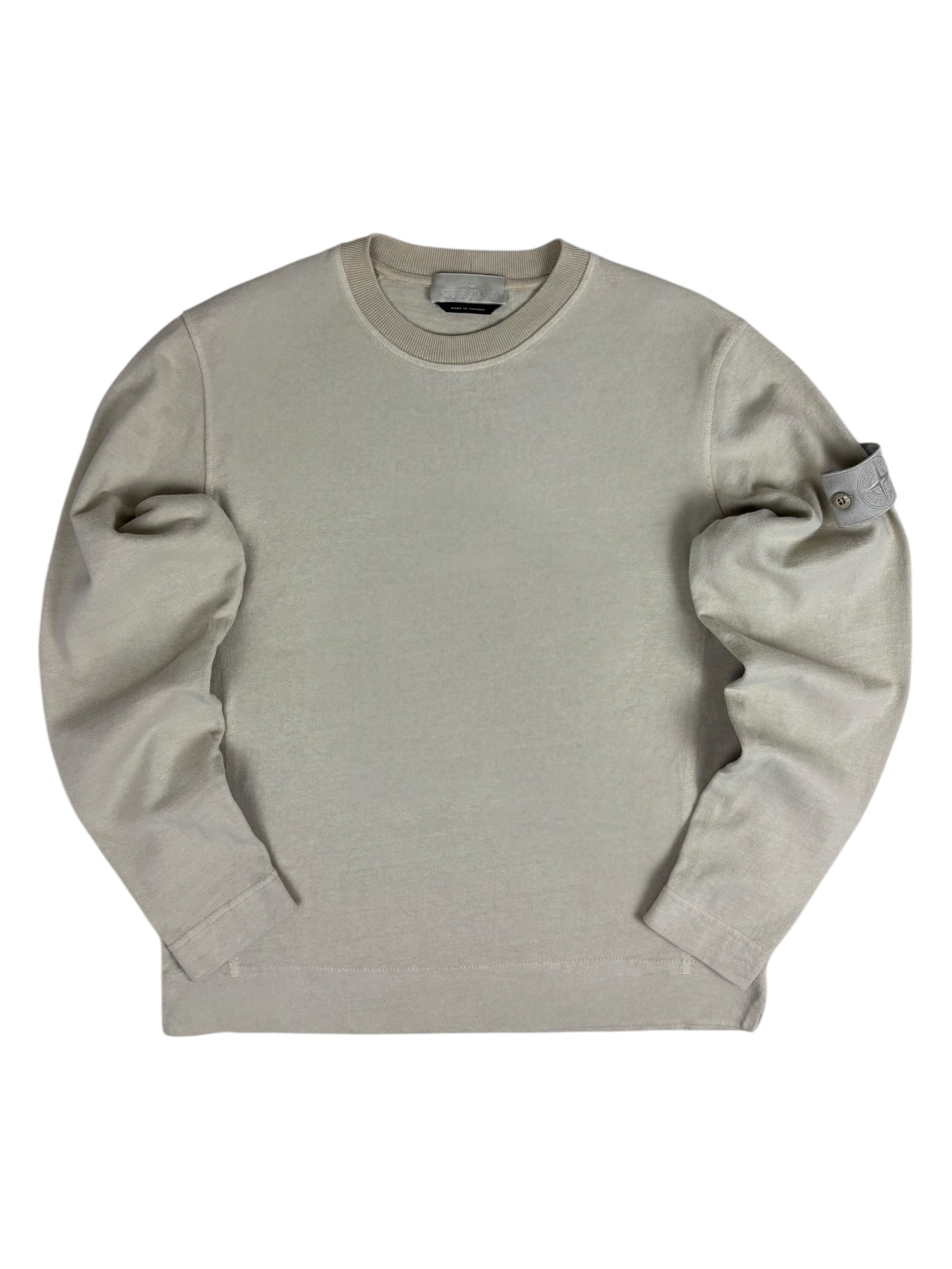 Sweat Stone Island crème taille M - Vue de face