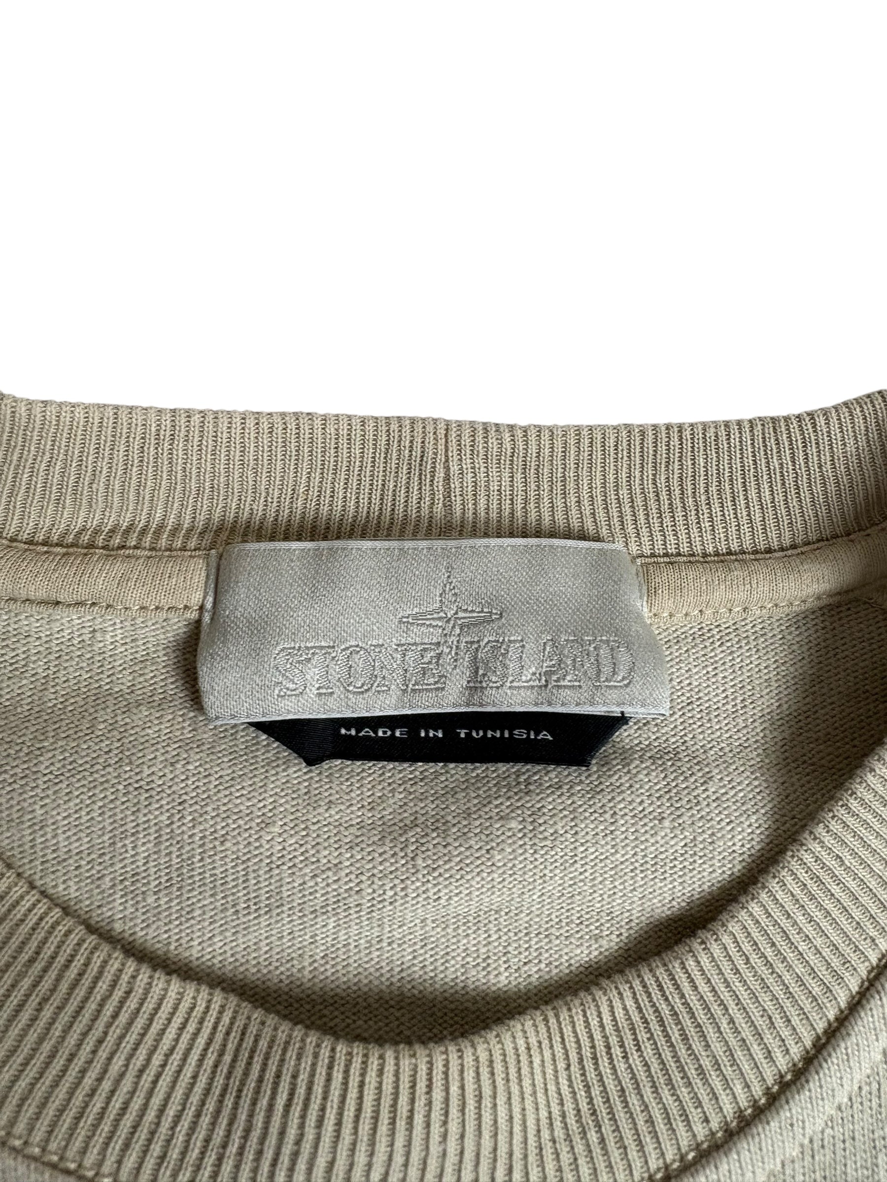 Sweat Stone Island crème taille S - Détail