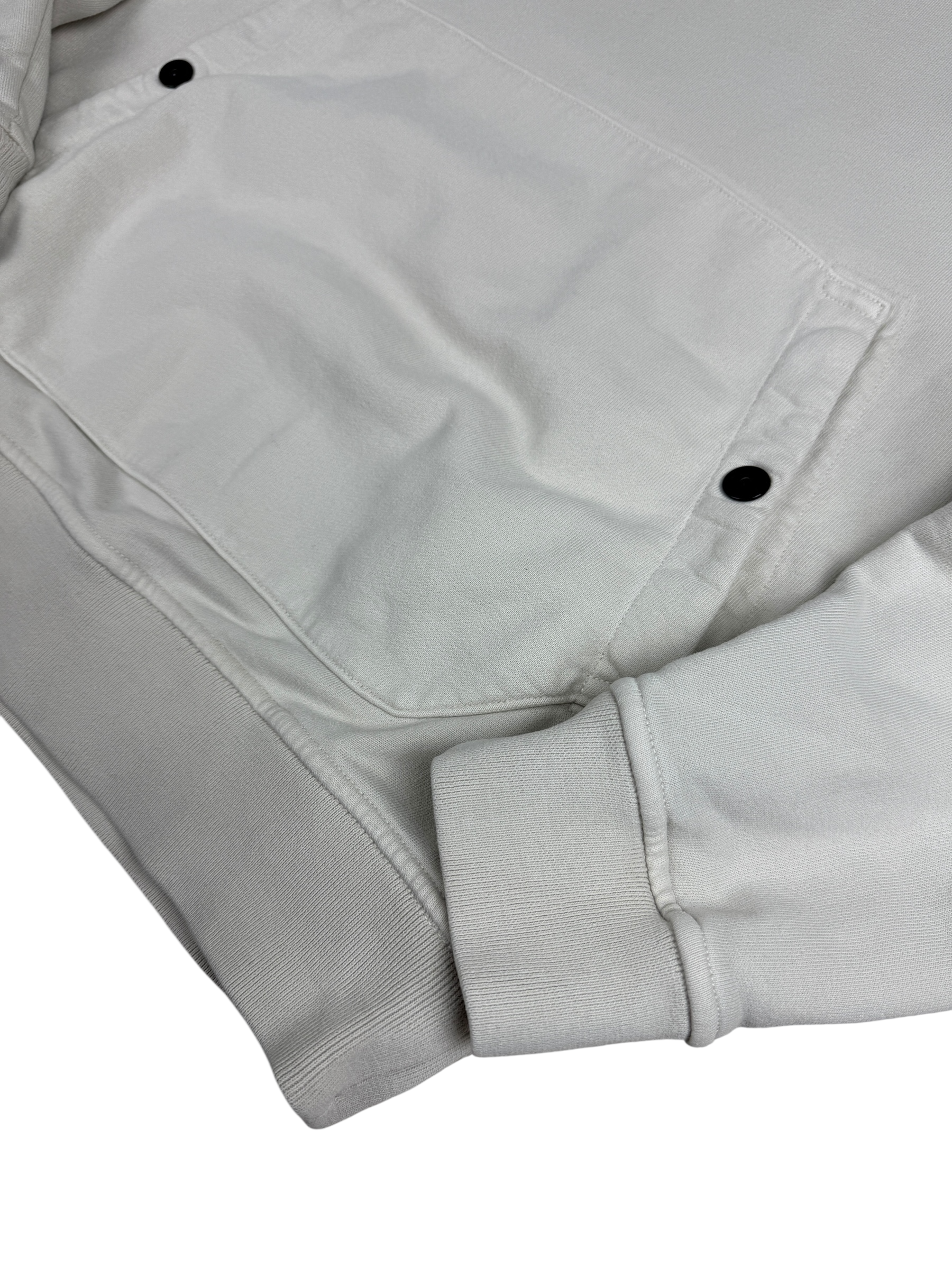 Sweat Stone Island crème taille S - Logo et étiquette