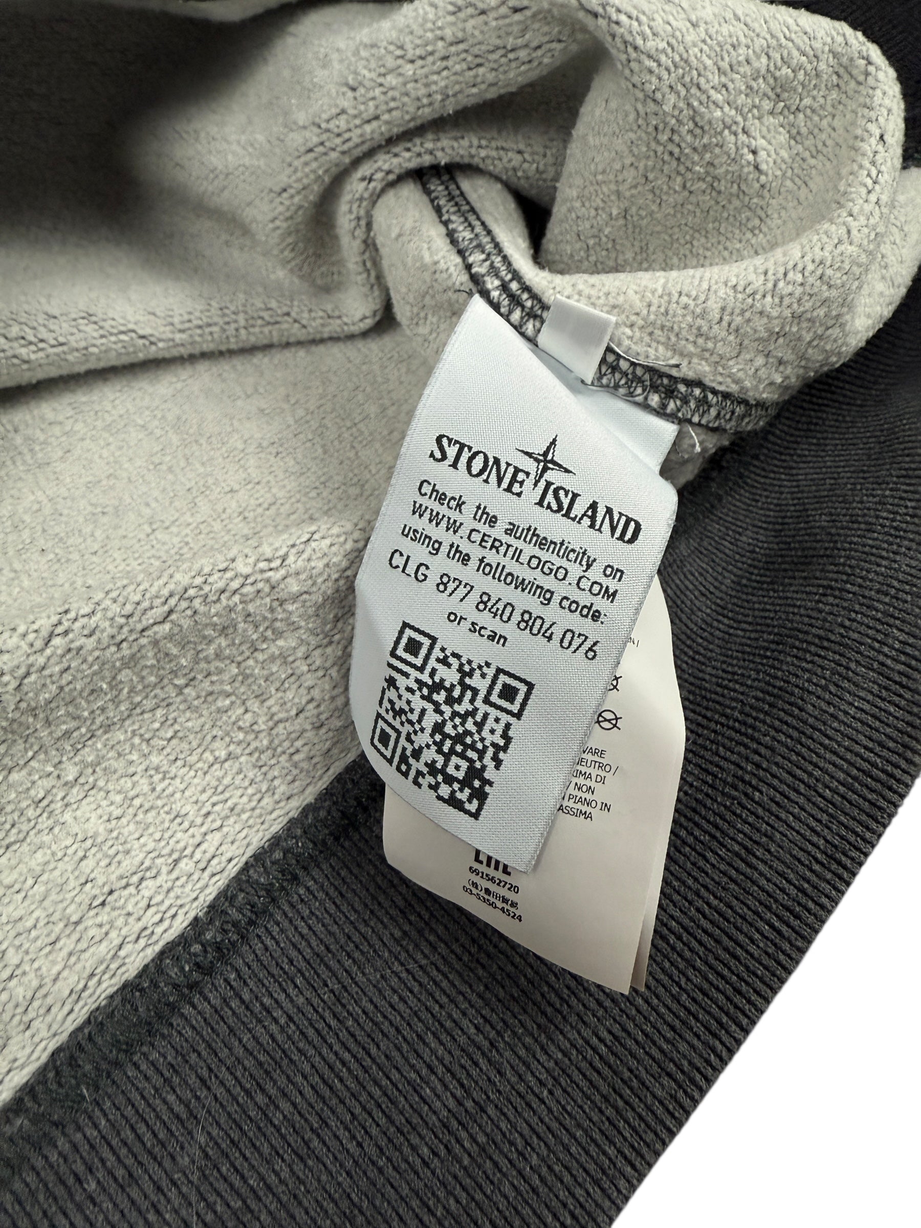 Sweat Stone Island gris taille L - Détail