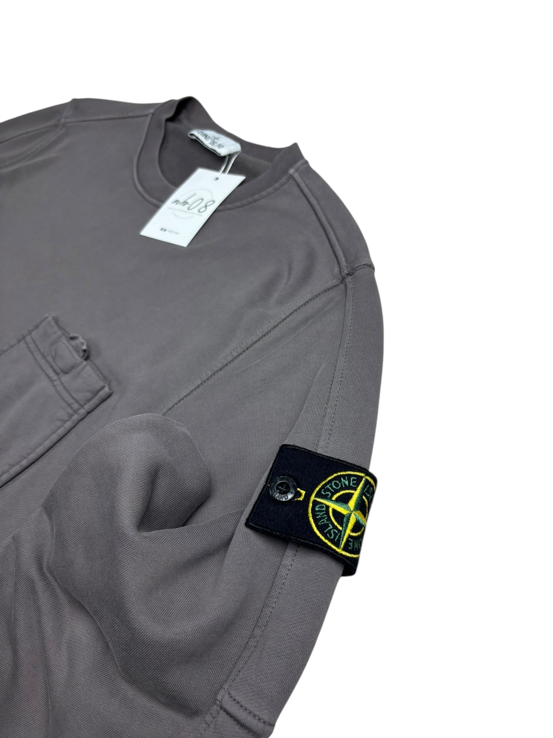 Sweat Stone Island gris taille L - Vue de dos