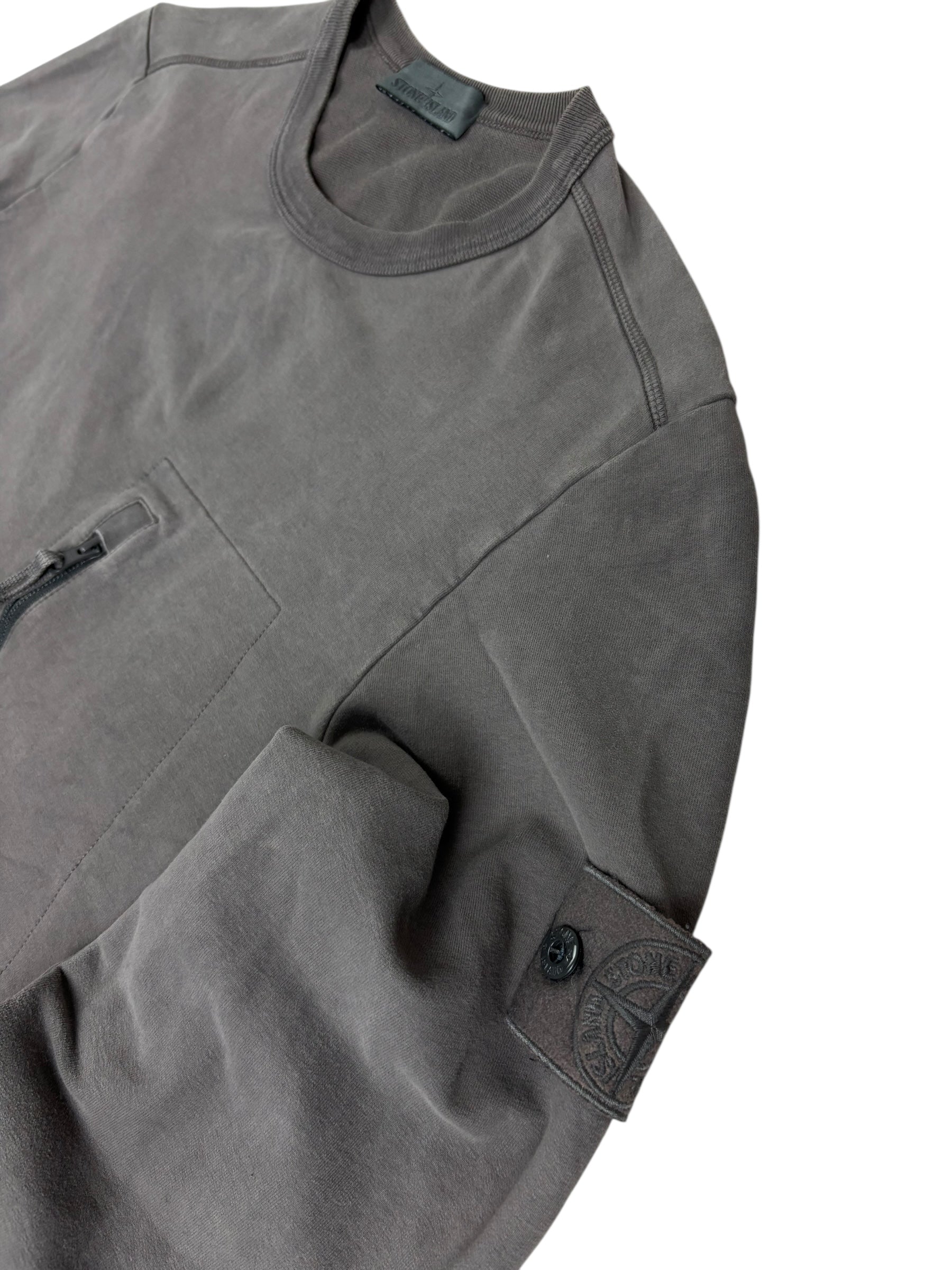 Sweat Stone Island gris taille M - Vue de dos