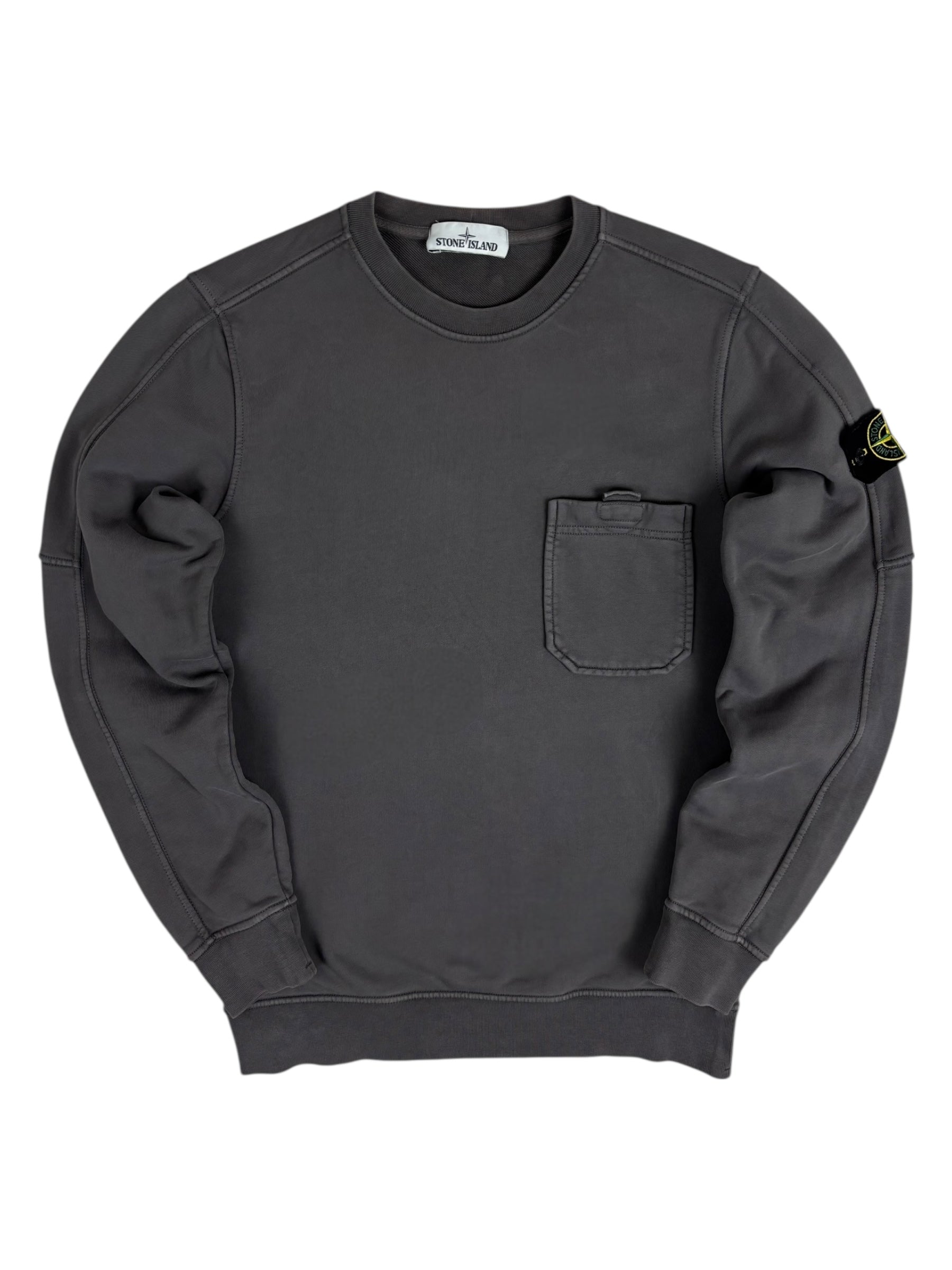 Sweat Stone Island gris taille S - Vue de face