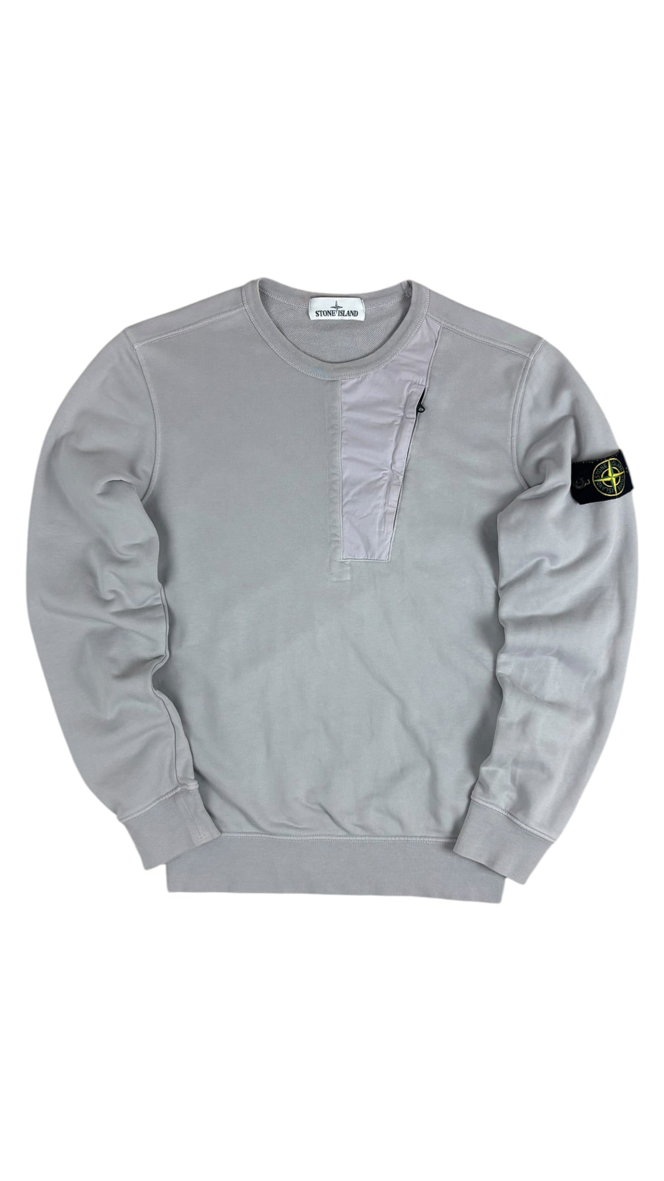Sweat Stone Island gris taille S - Vue de face