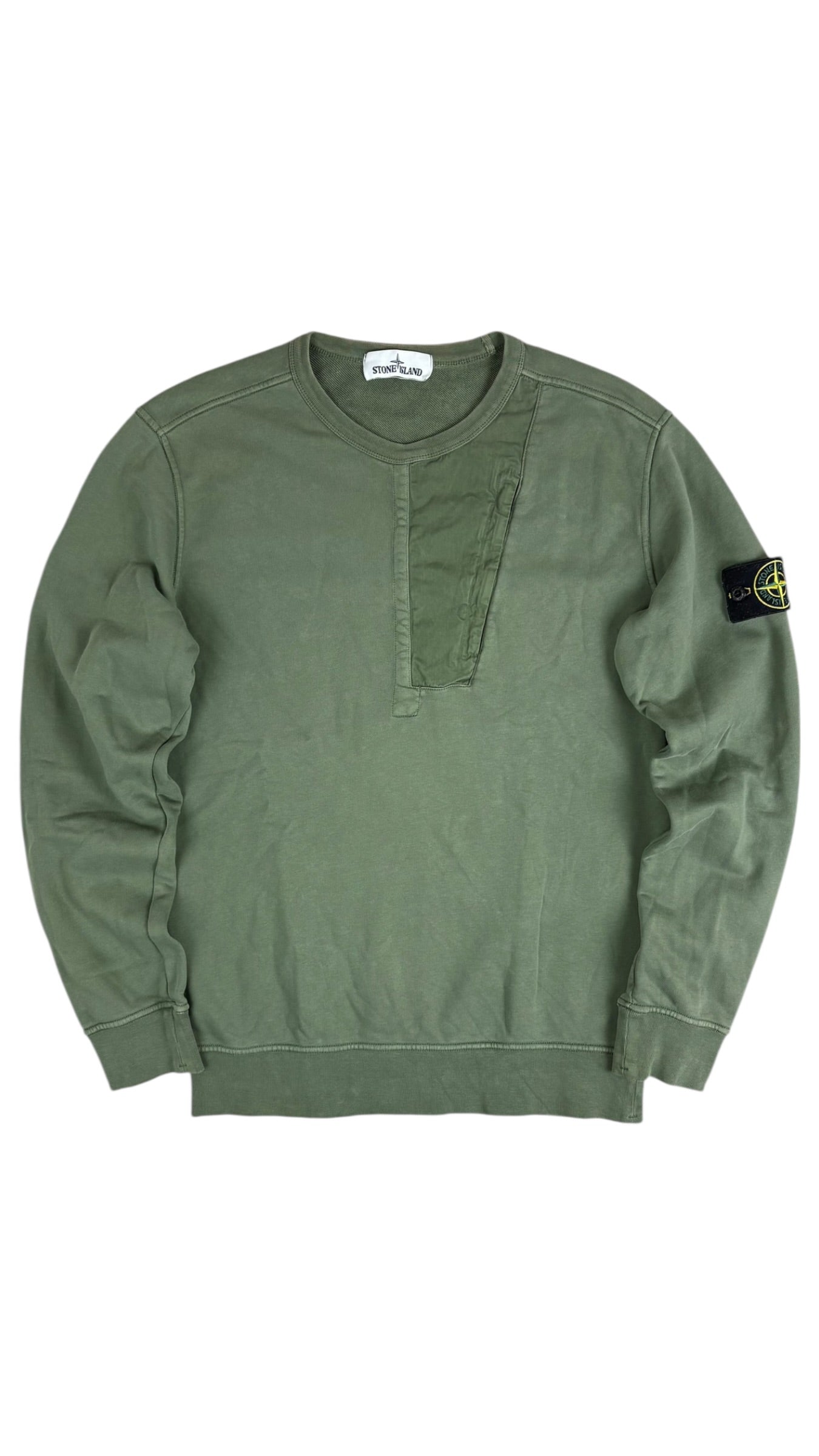 Sweat Stone Island kaki taille M - Vue de face