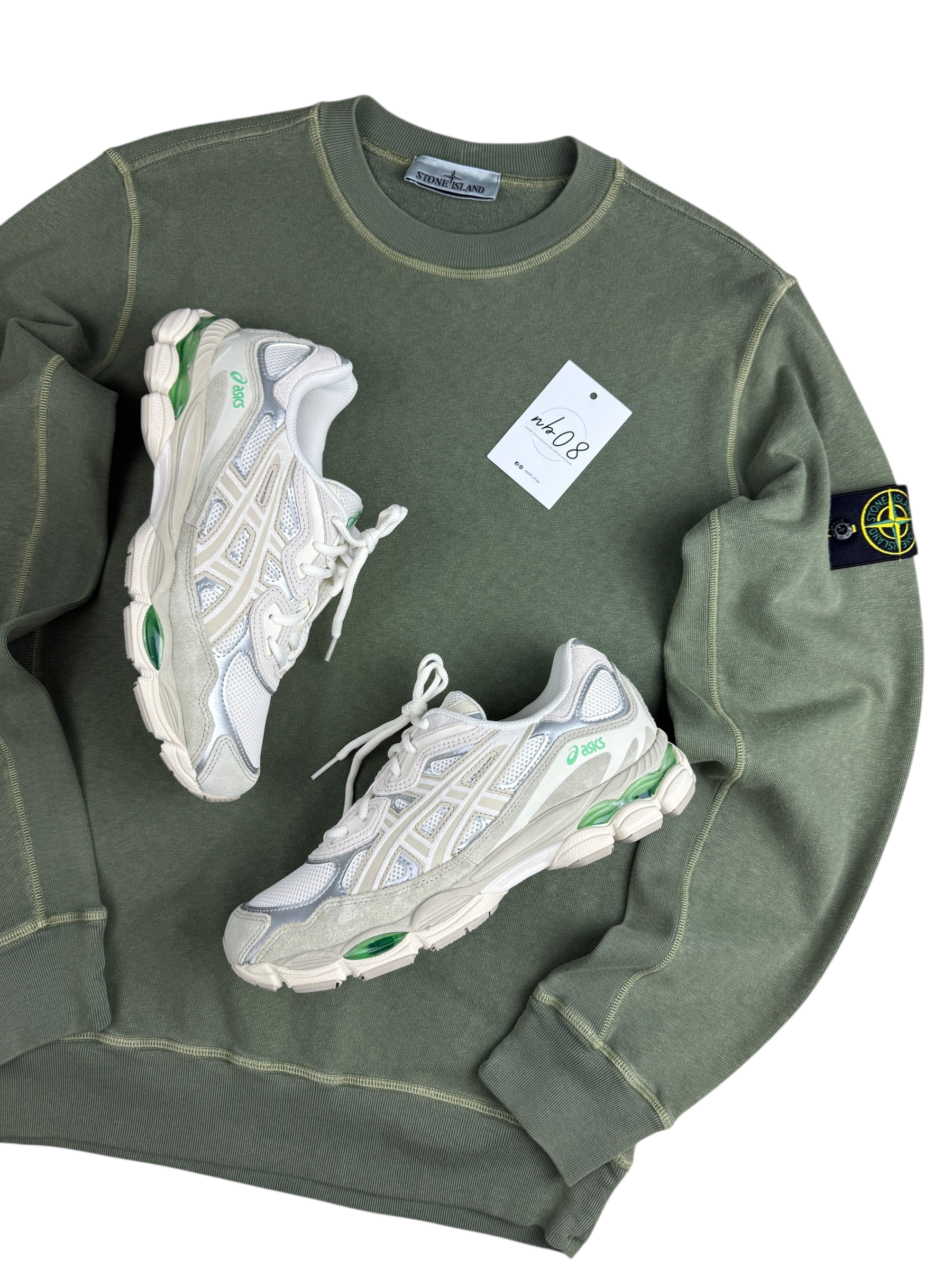 Sweat Stone Island kaki taille S - Détail