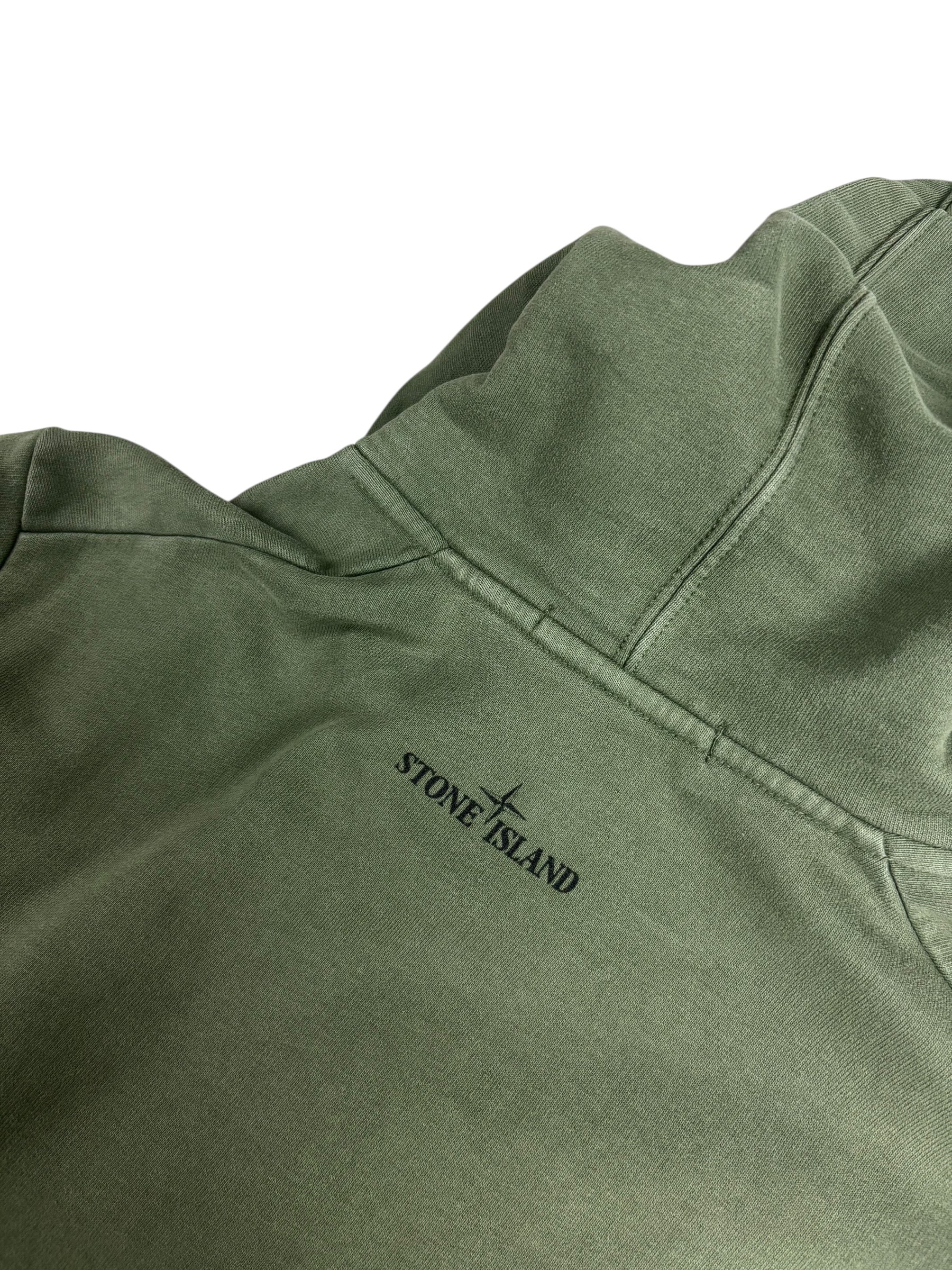 Sweat Stone Island kaki taille S - Détail