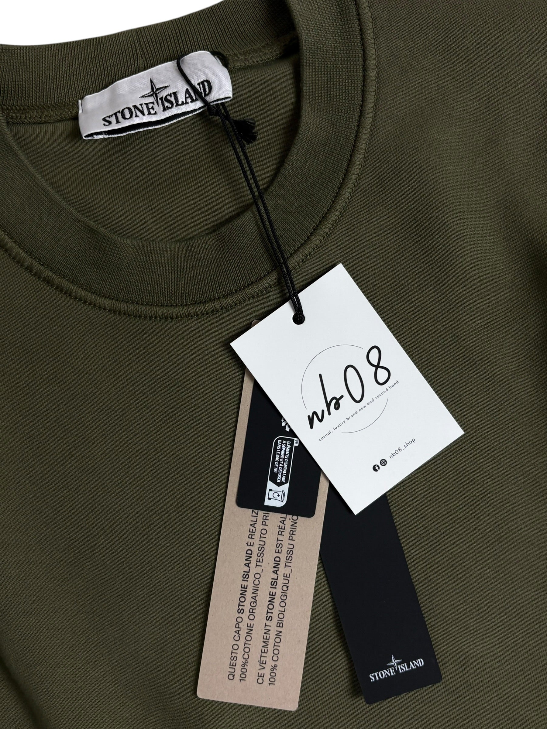 Sweat Stone Island kaki taille S - Vue de dos