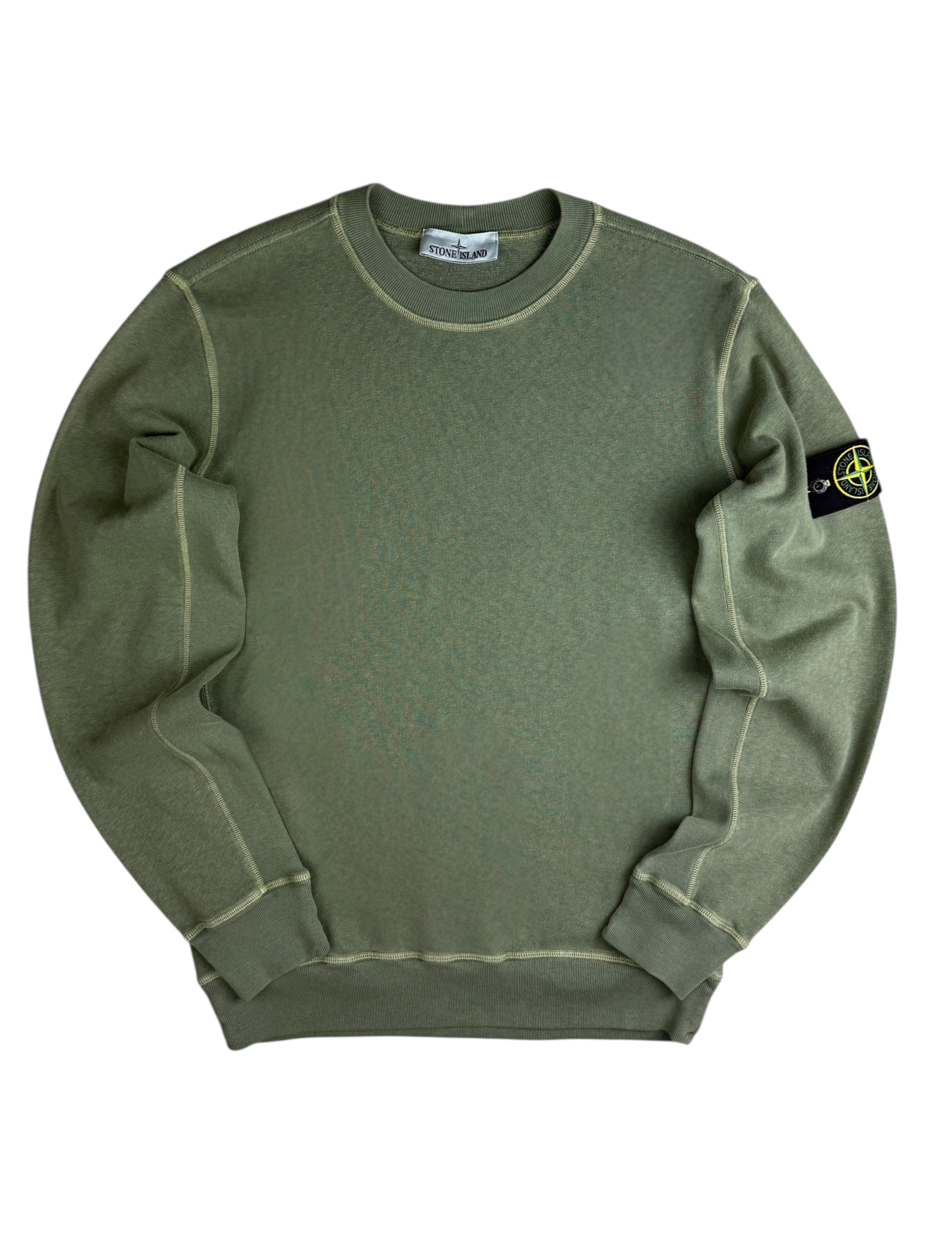 Sweat Stone Island kaki taille S - Vue de face