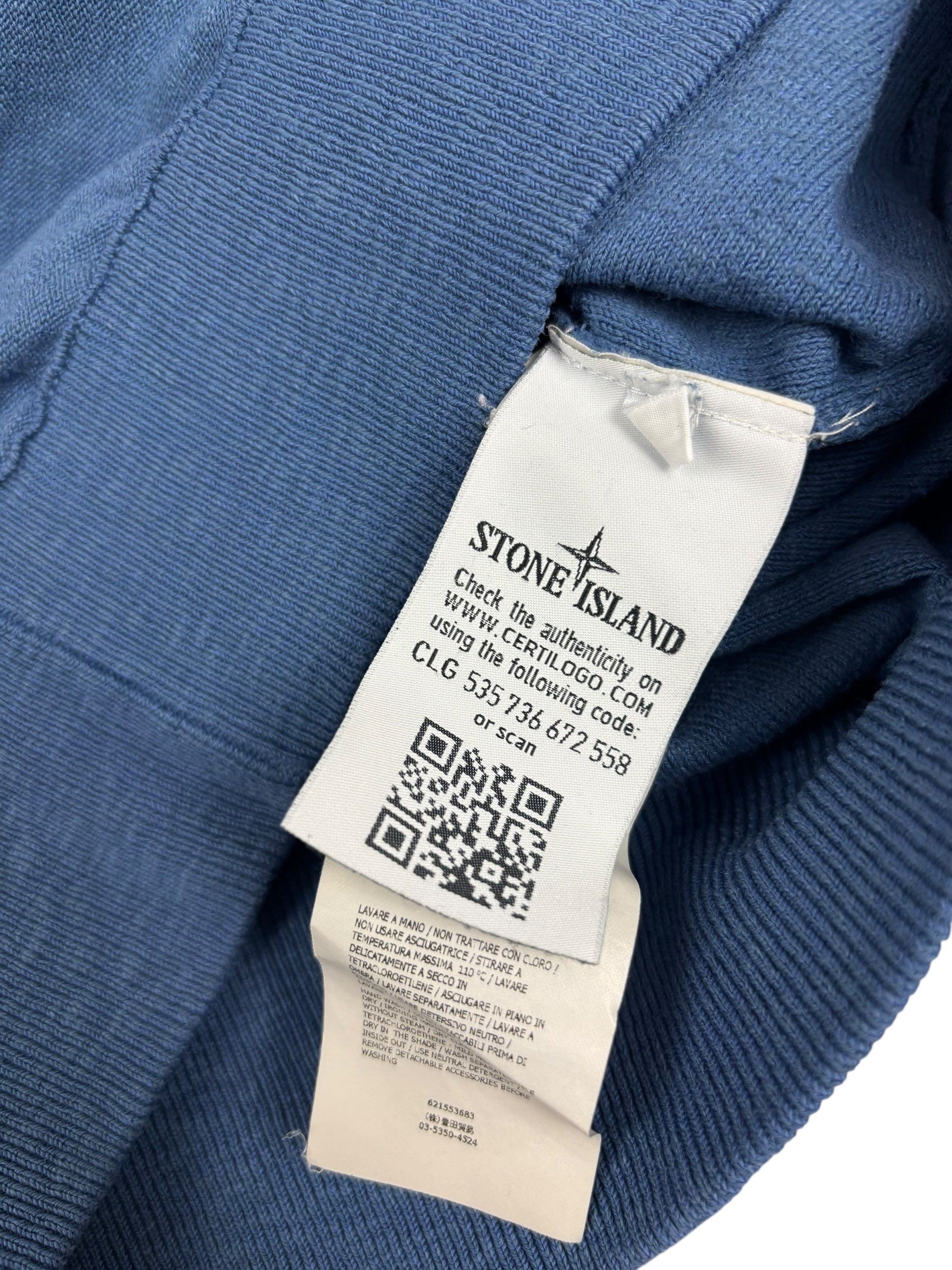Sweat Stone Island marine taille M - Détail