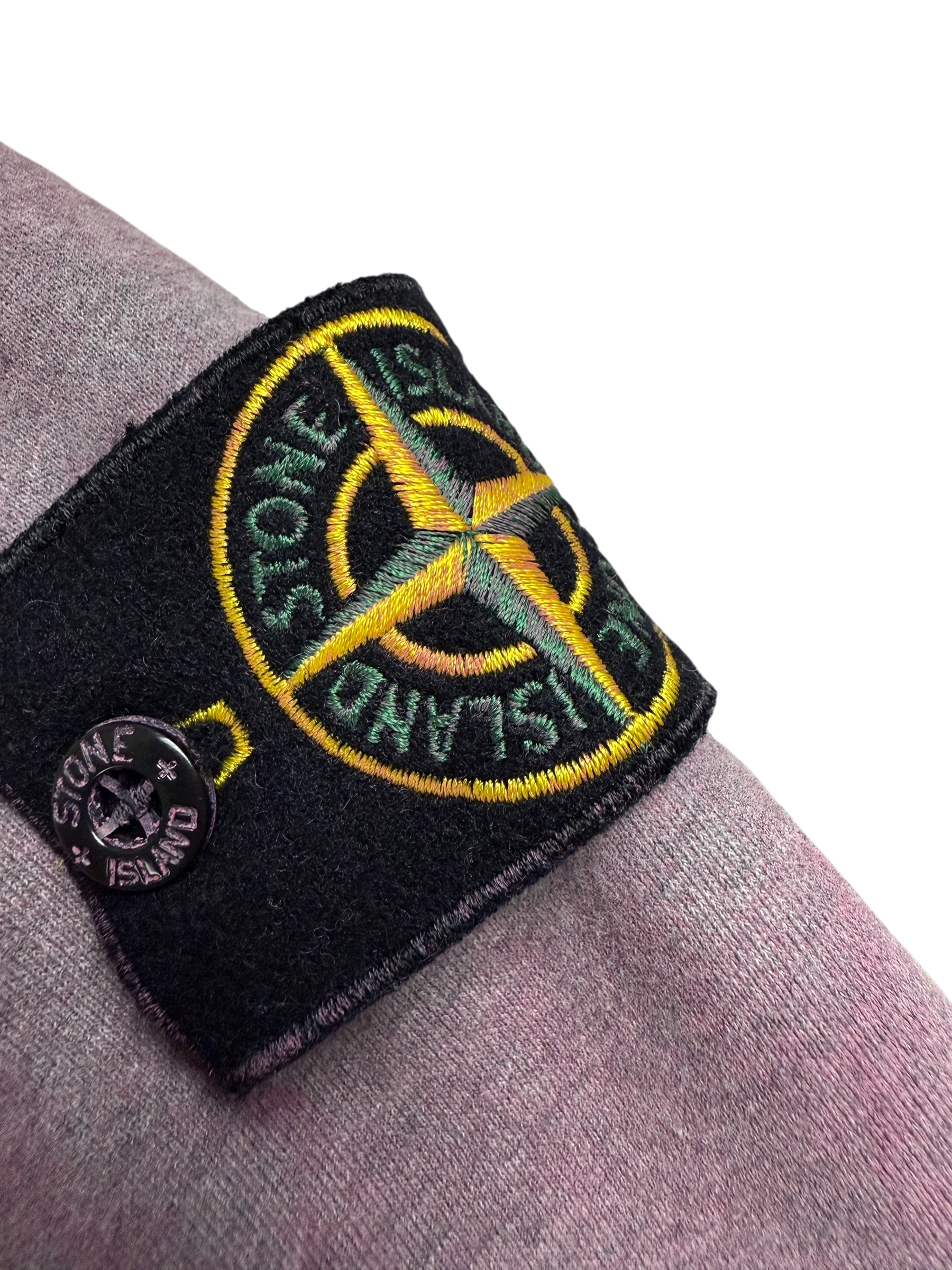 Sweat Stone Island mauve taille M - Logo et étiquette