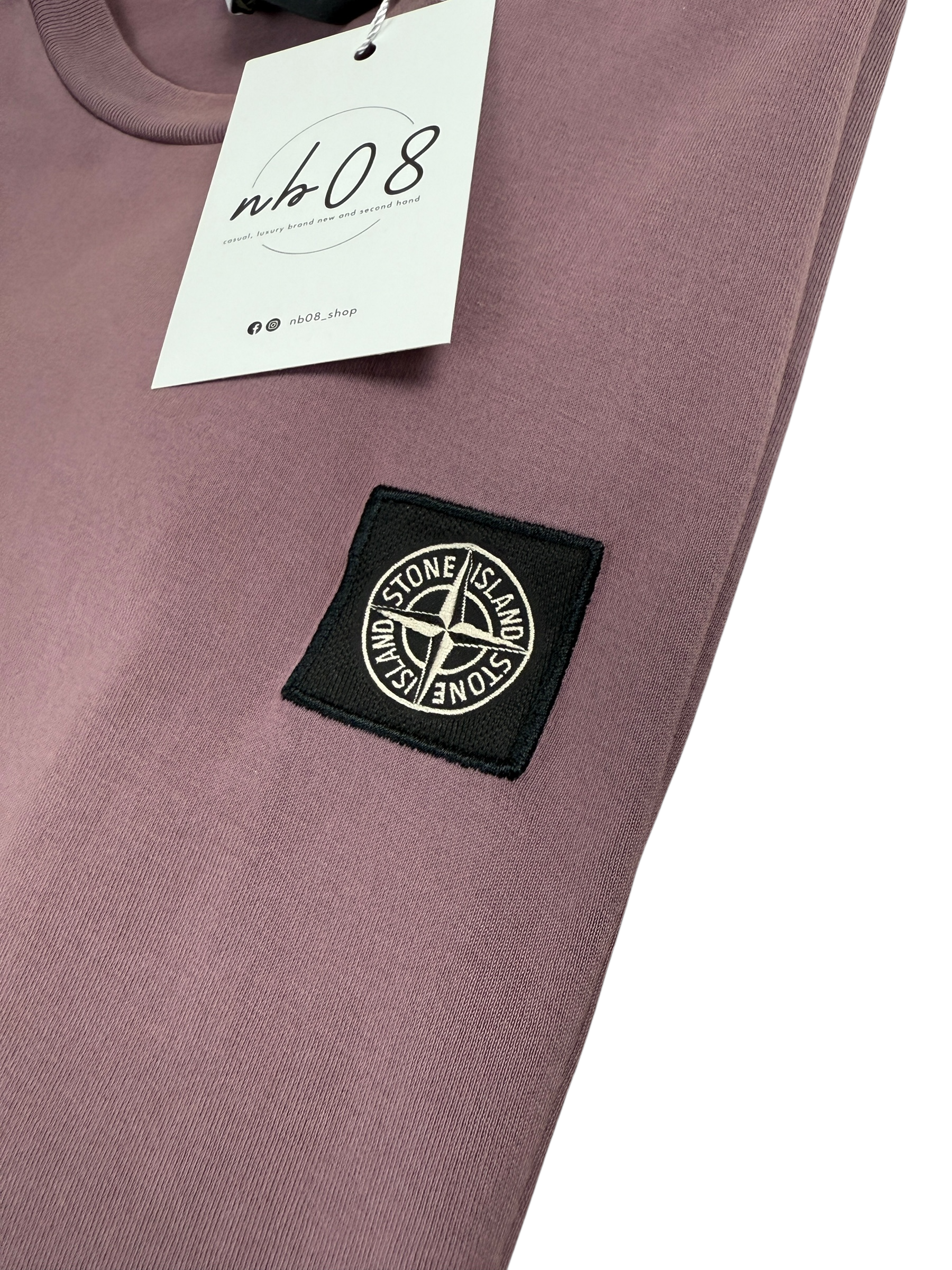 Sweat Stone Island mauve taille S - Détail
