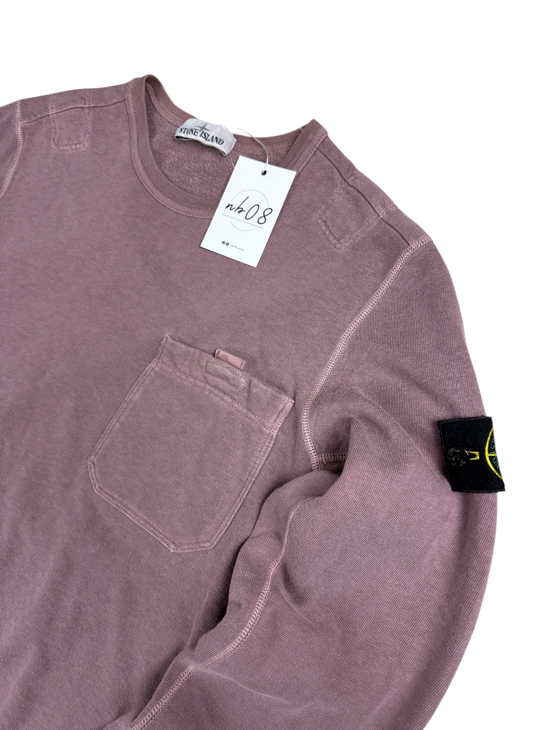 Sweat Stone Island mauve taille S - Vue de dos