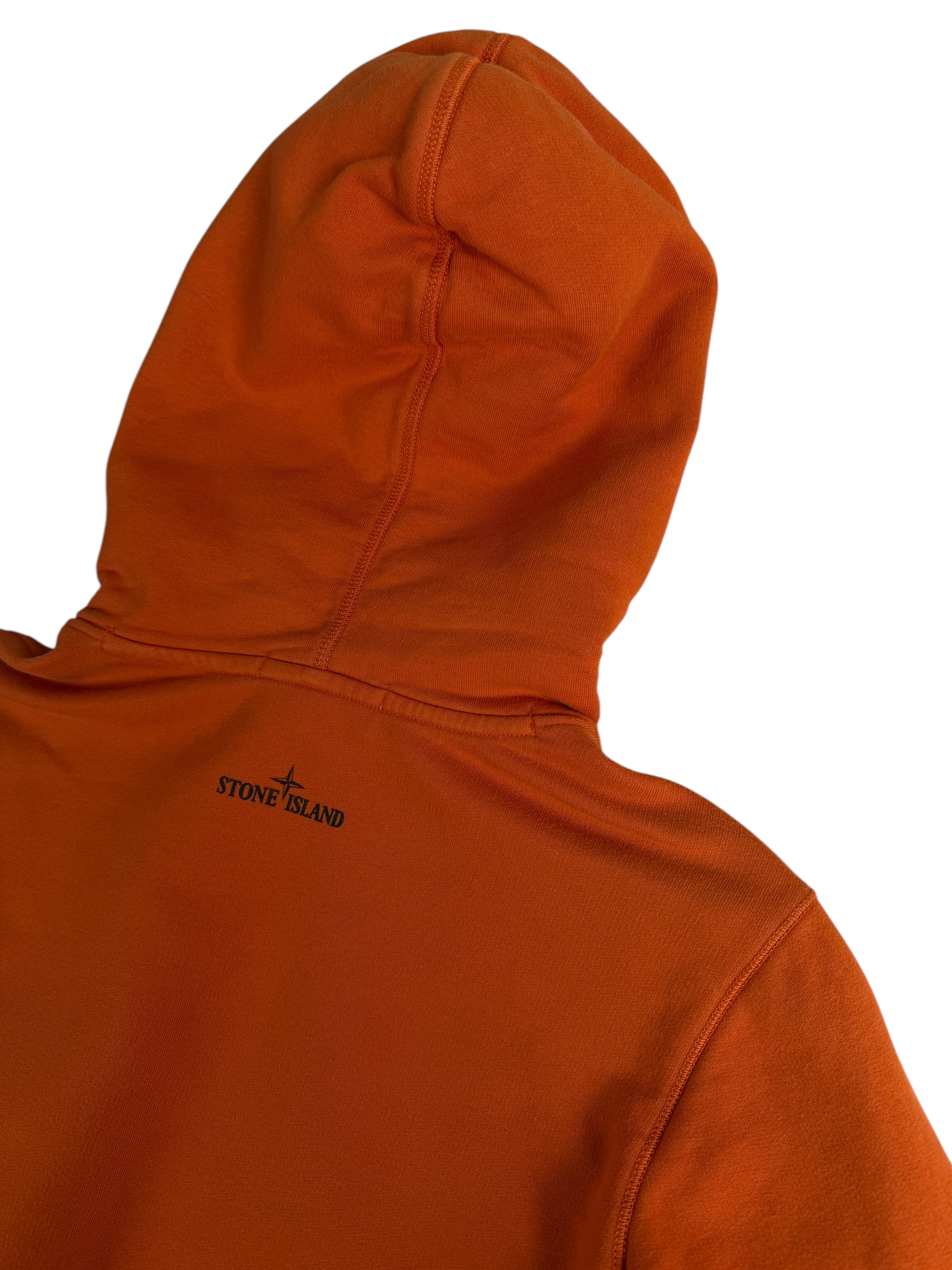 Sweat Stone Island orange taille S - Logo et étiquette