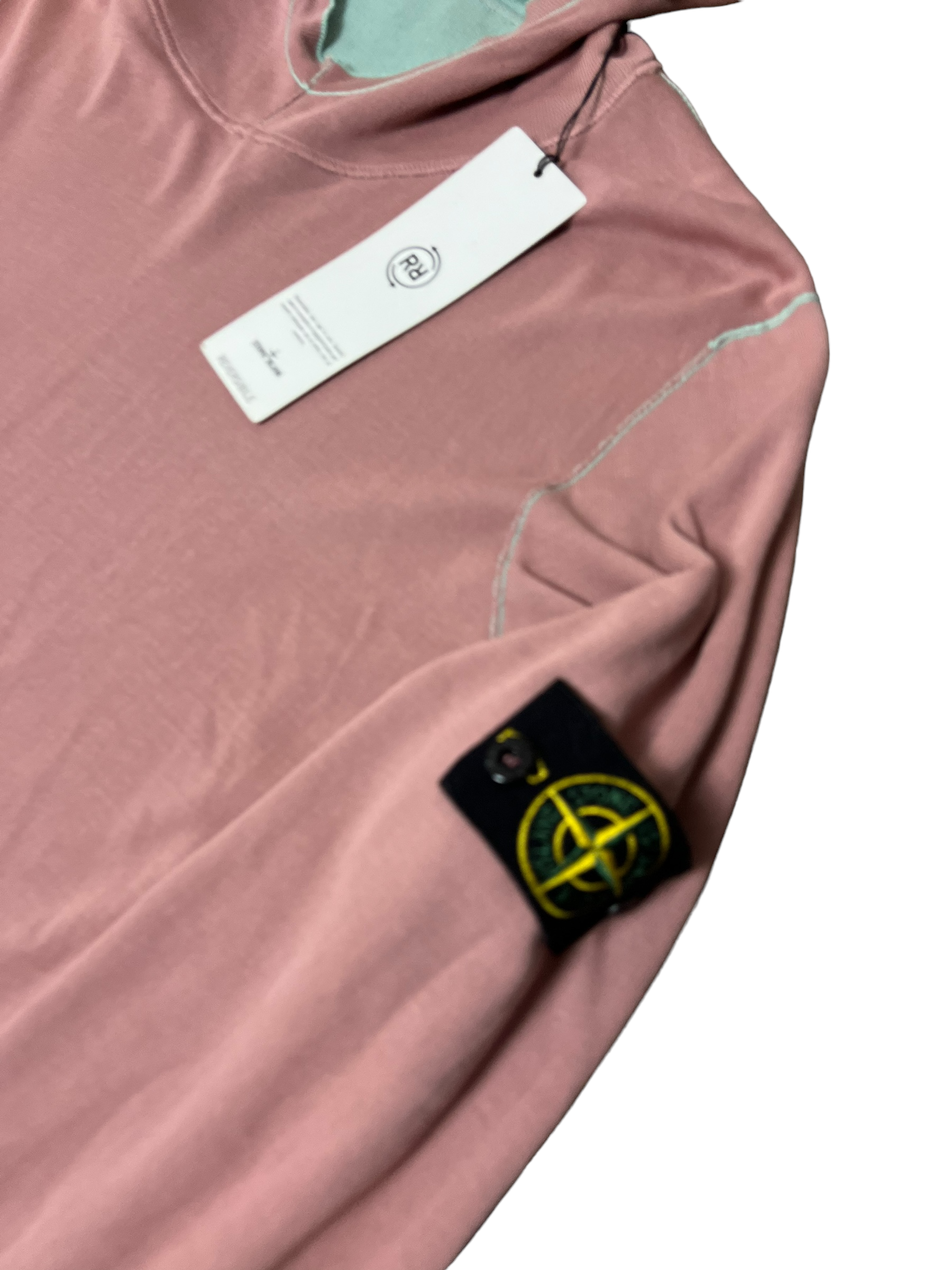 Sweat Stone Island rose-bleu taille XXL - Détail