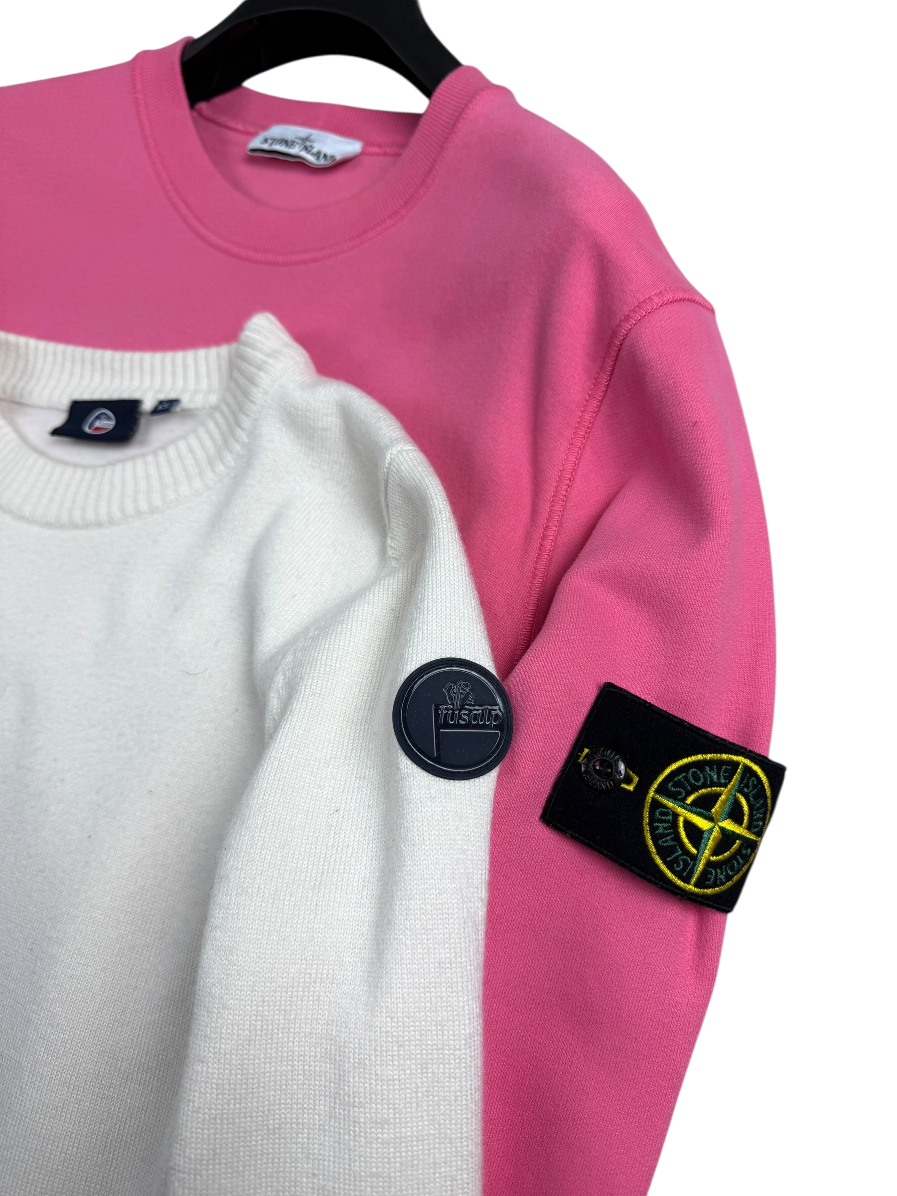 Sweat Stone Island rose taille L - Détail