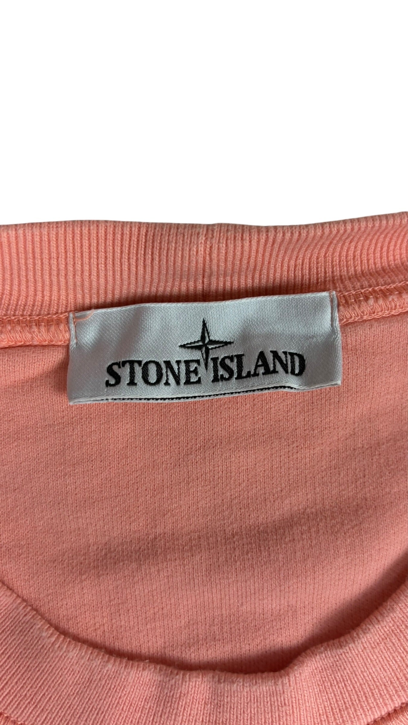 Sweat Stone Island saumon taille L - Détail