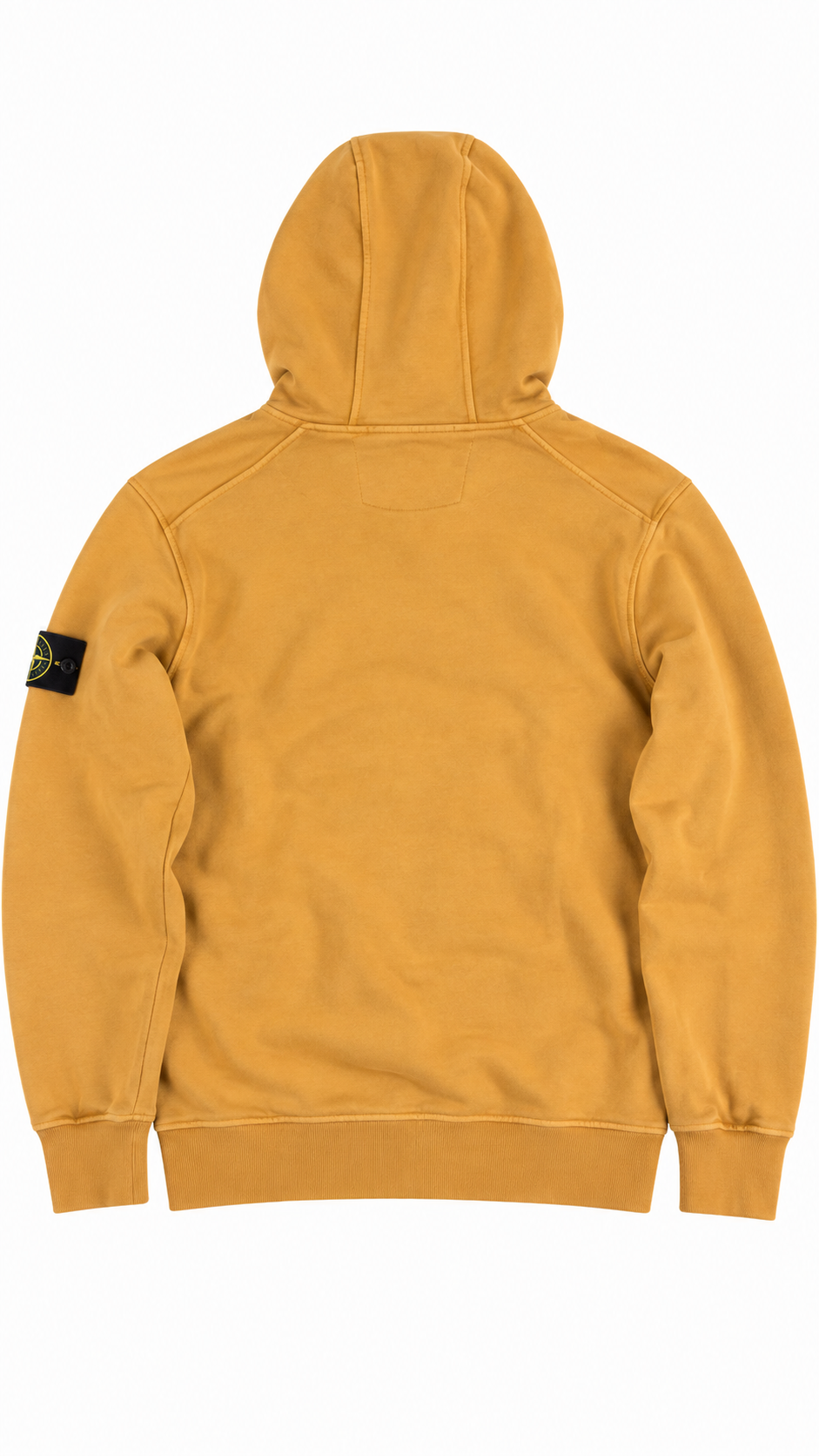 Sweat-shirt Hoodie Stone Island Cotton Fleece camel taille S, vue de dos — vue 2