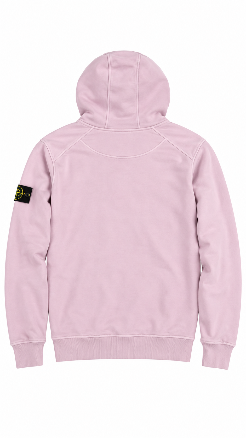 Sweat-shirt Hoodie Stone Island Cotton Fleece rose taille L, vue de dos — vue 2