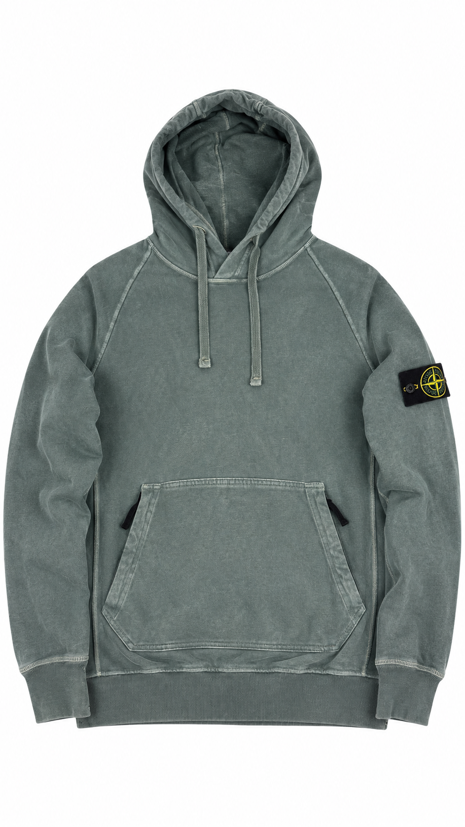 Sweat-shirt Hoodie Stone Island vert taille L, seconde main authentifiée NB08 — vue 1