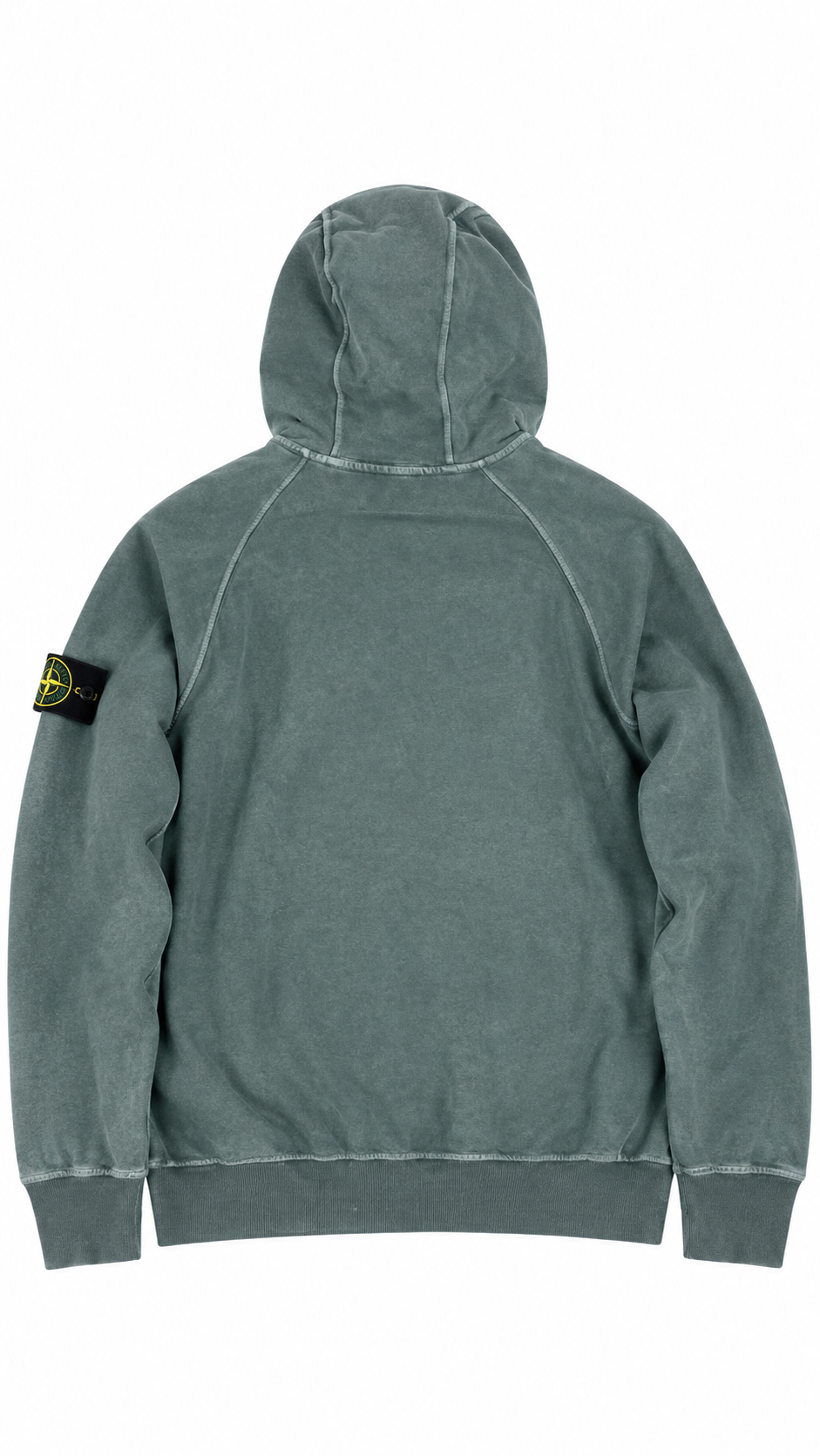 Sweat-shirt Hoodie Stone Island vert taille L, vue de dos — vue 2