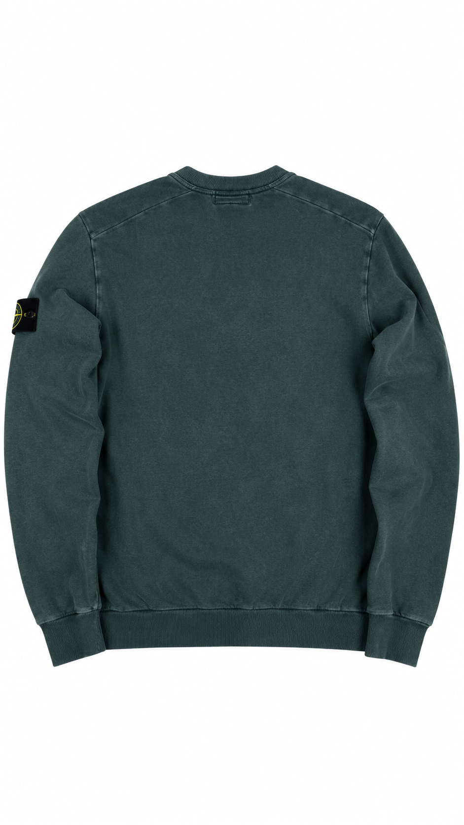 Sweat-shirt Stone Island Teinture Délavée vert, vue de dos — vue 2