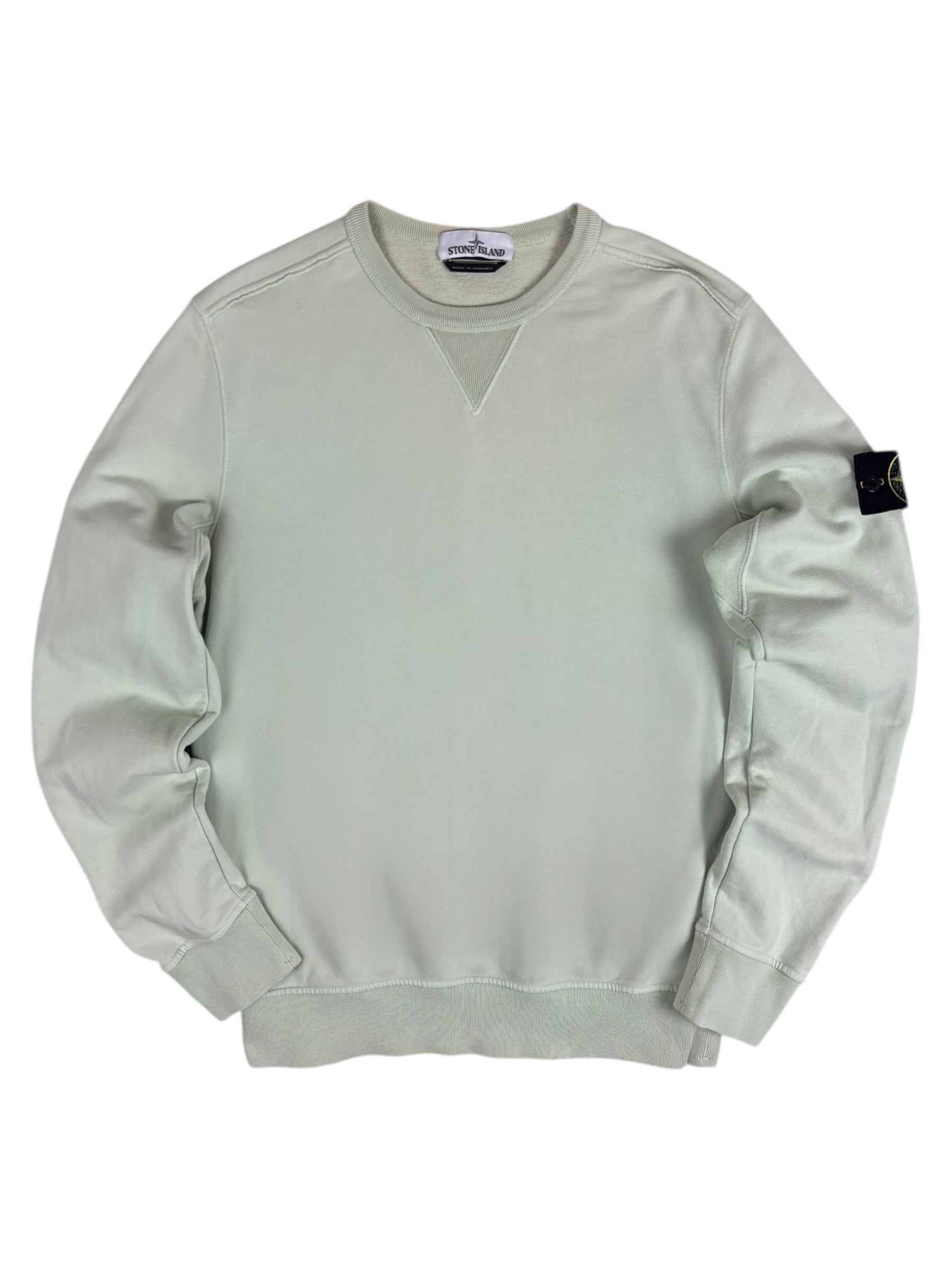 Sweat Stone Island vert pastel taille M - Vue de face