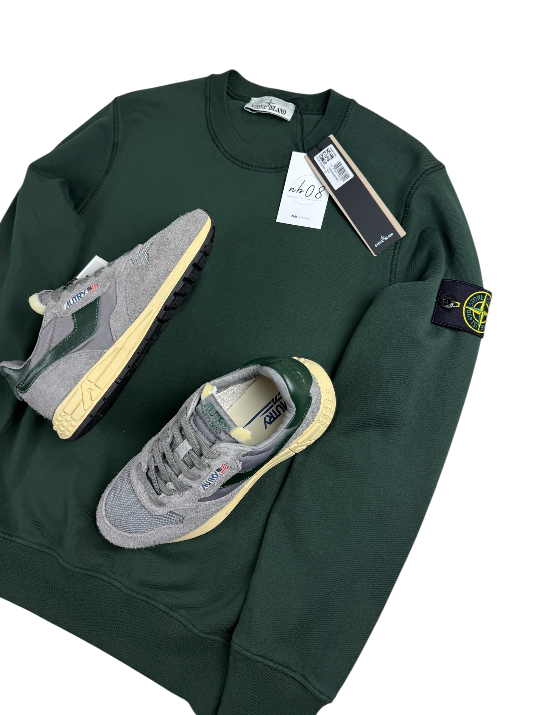 Sweat Stone Island vert pétrole taille S - Détail