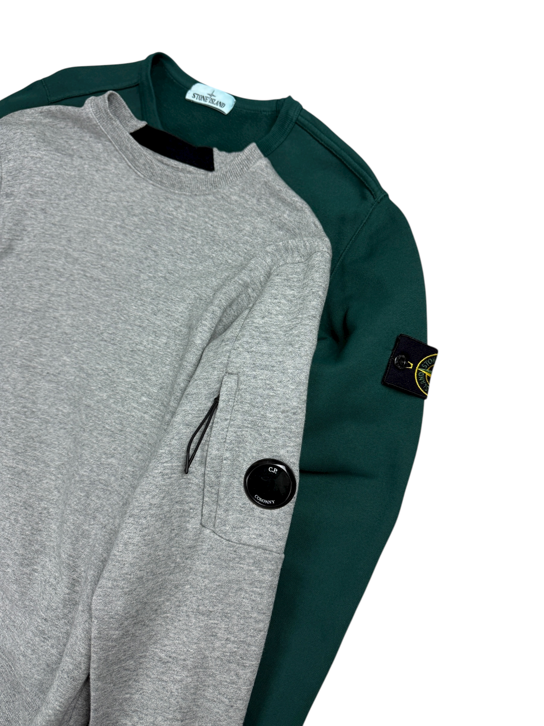 Sweat C.P Company gris taille S - Logo et étiquette