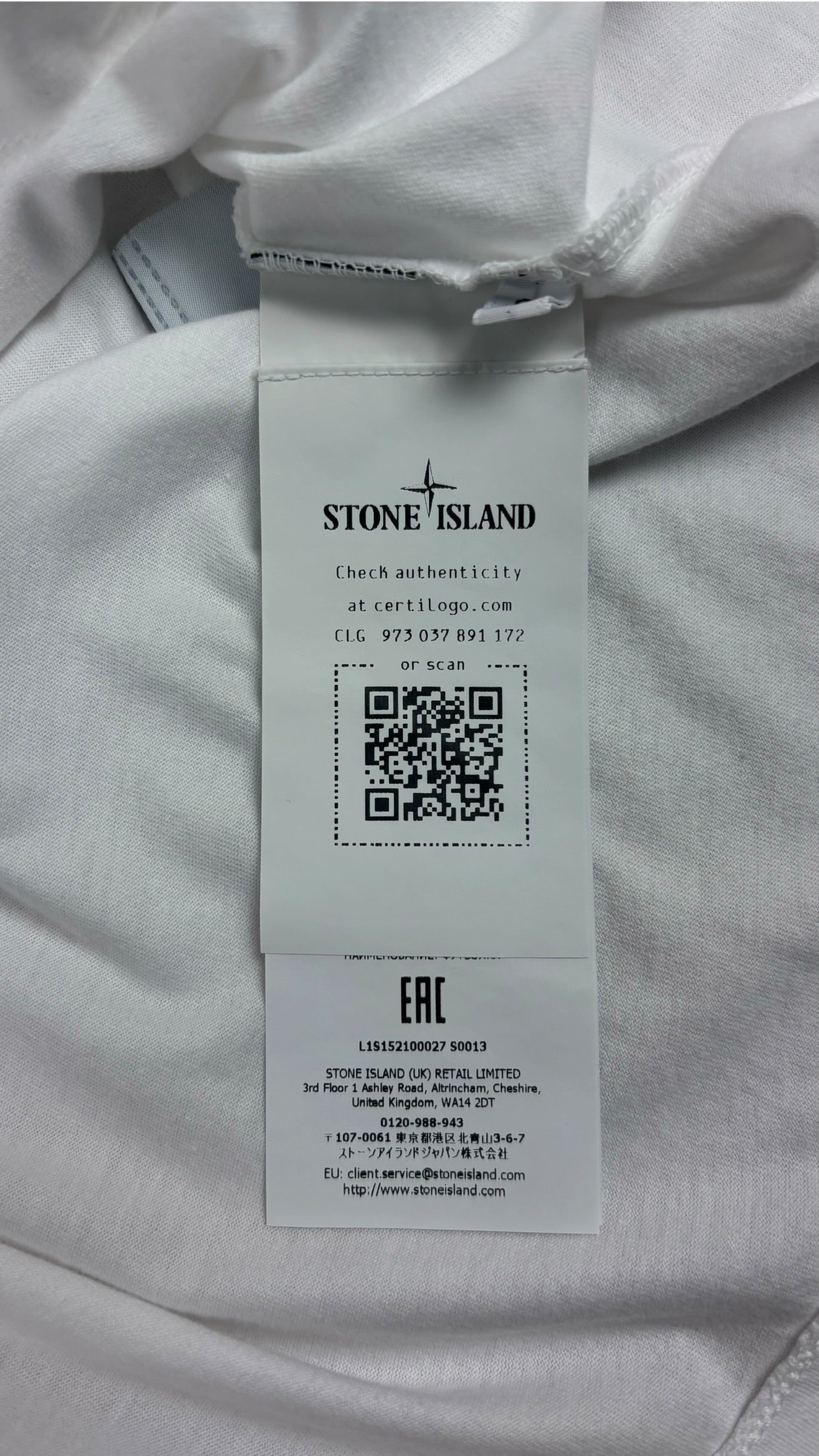 Tee-shirt Stone Island blanc neuf Collection 2026 - vue 3/3