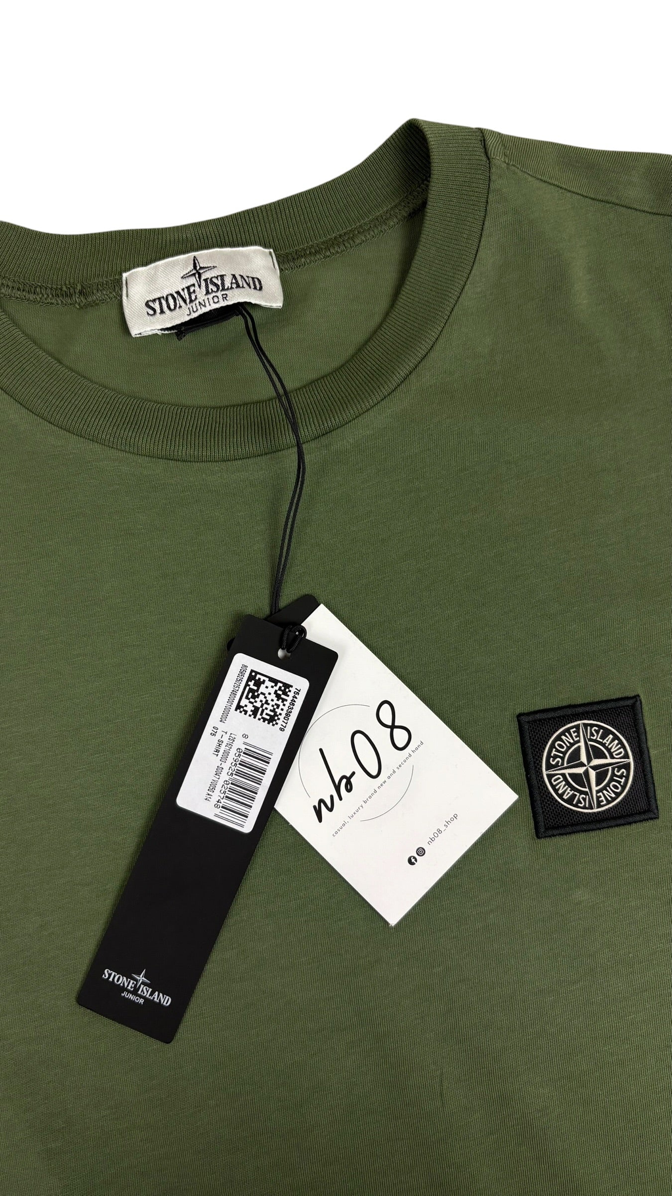 Tee-shirt Stone Island kaki taille 14 ans - vue 2/3