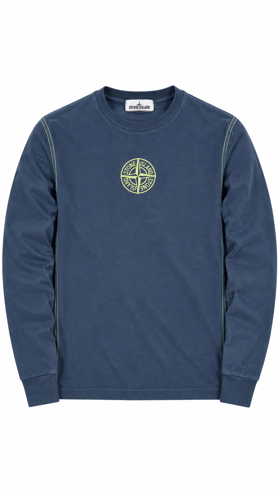 Tee-shirt Manches Longues Stone Island Junior Boussole Brodée bleu taille 14 ans, seconde main authentifiée NB08 — vue 1