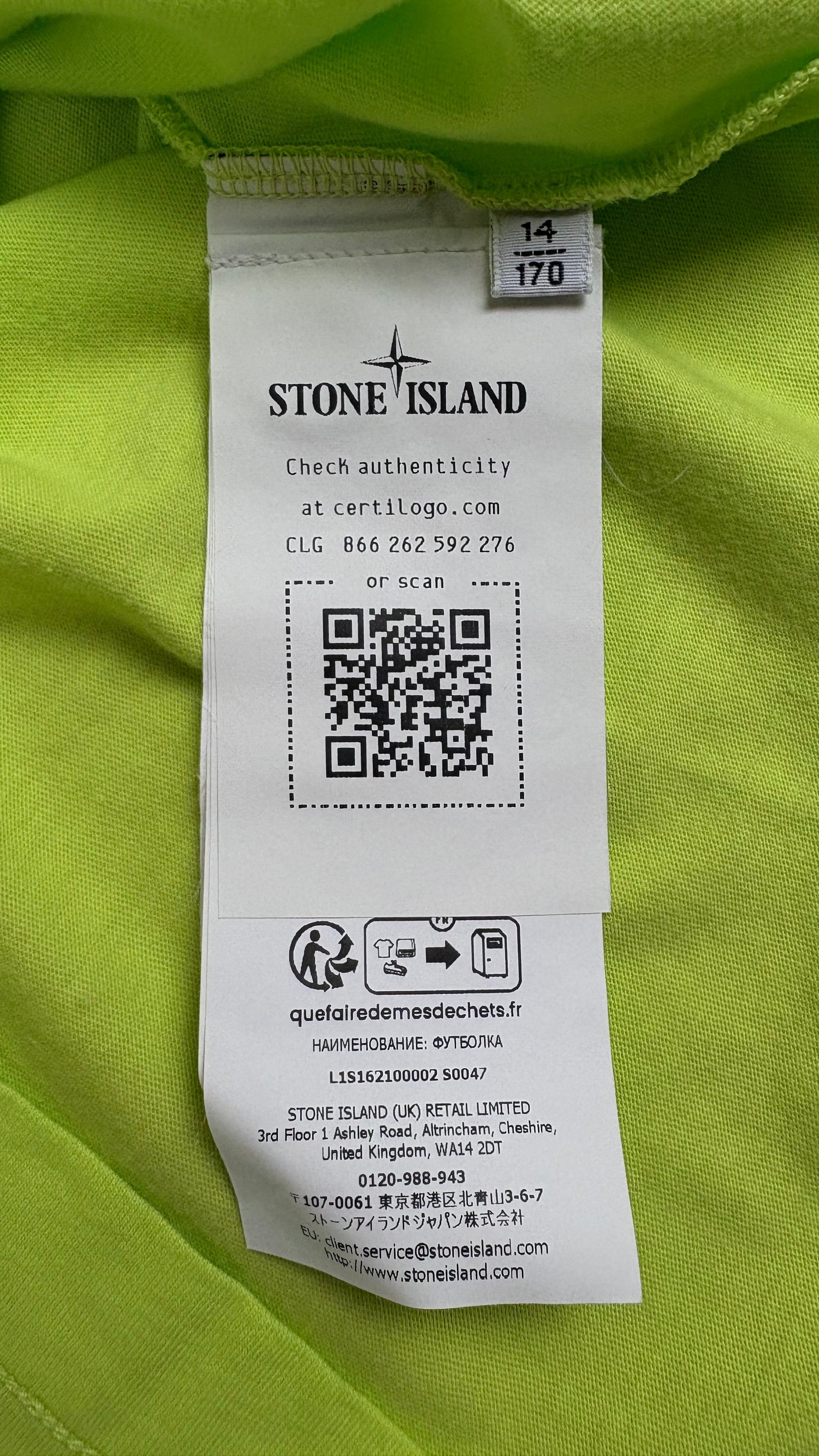 Tee-shirt Stone Island vert taille 14 ans - vue 3/3