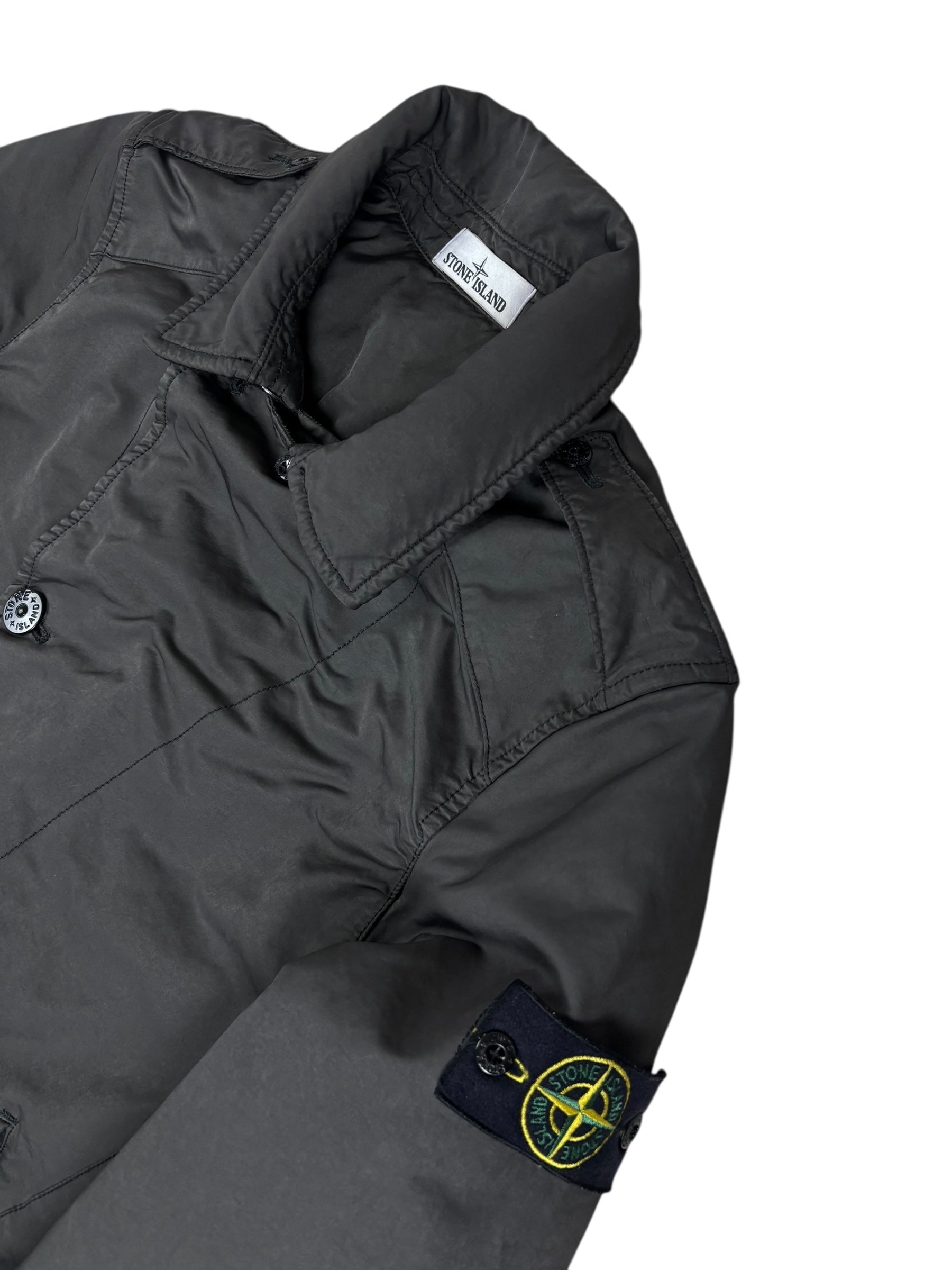 Trench Coat Stone Island gris taille M - Vue de dos