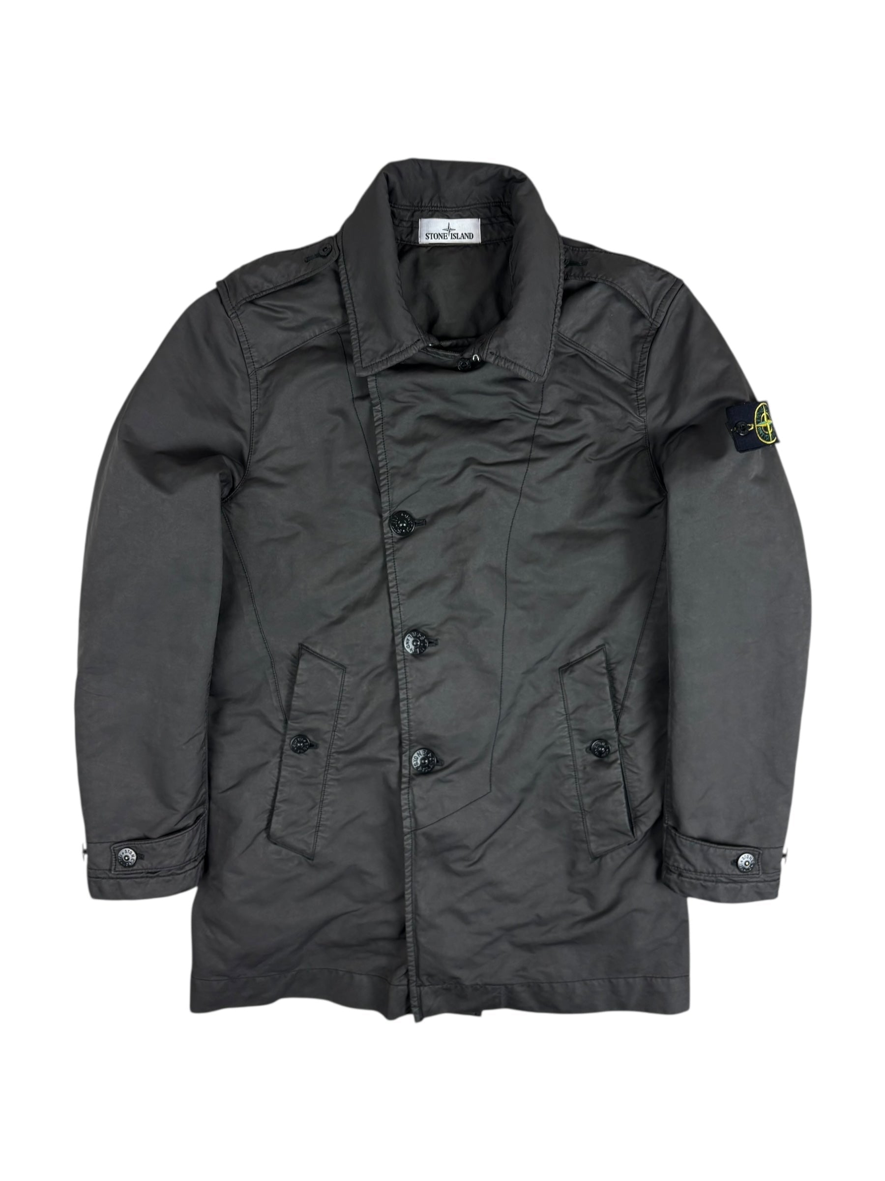 Trench Coat Stone Island gris taille M - Vue de face