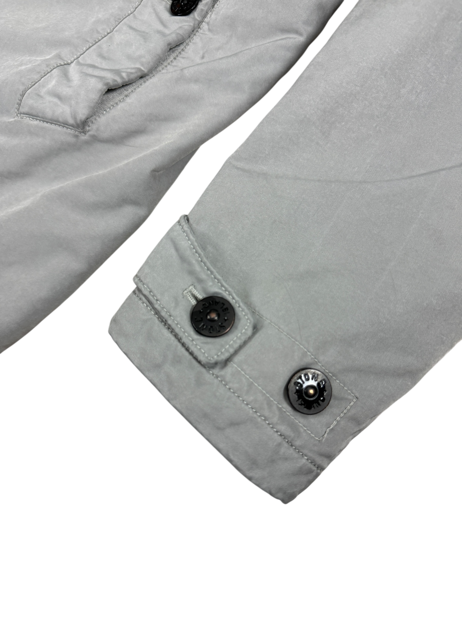 Trench Coat Stone Island gris taille S - Logo et étiquette