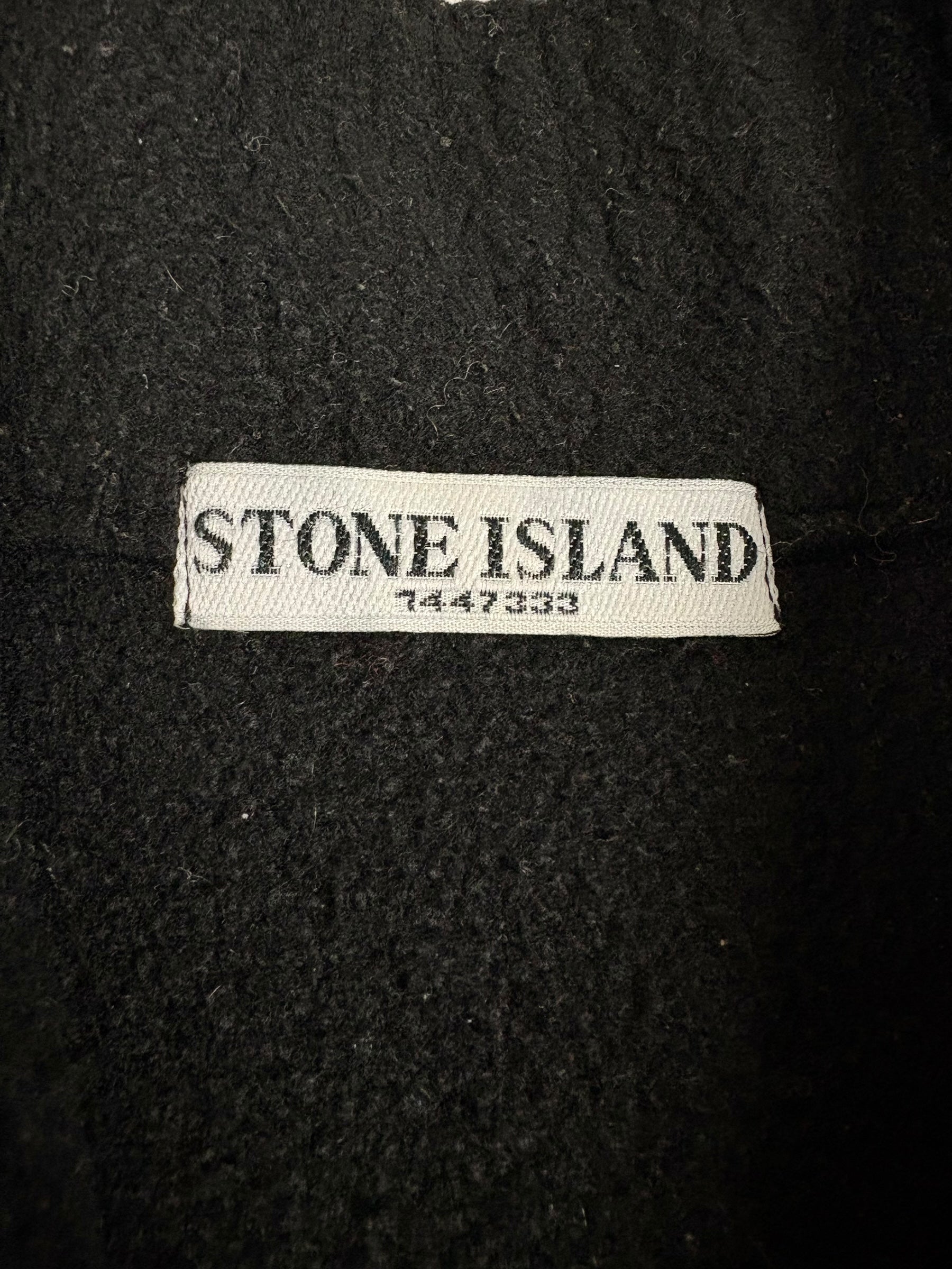 Trench Coat Stone Island noir taille L - Logo et étiquette