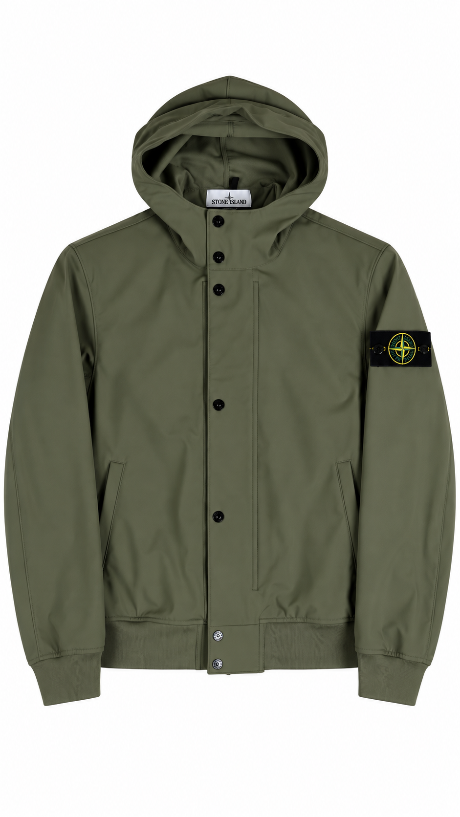 Veste à Capuche Stone Island Light Soft Shell-R e.Dye Military Green kaki taille M, neuve — vue 1